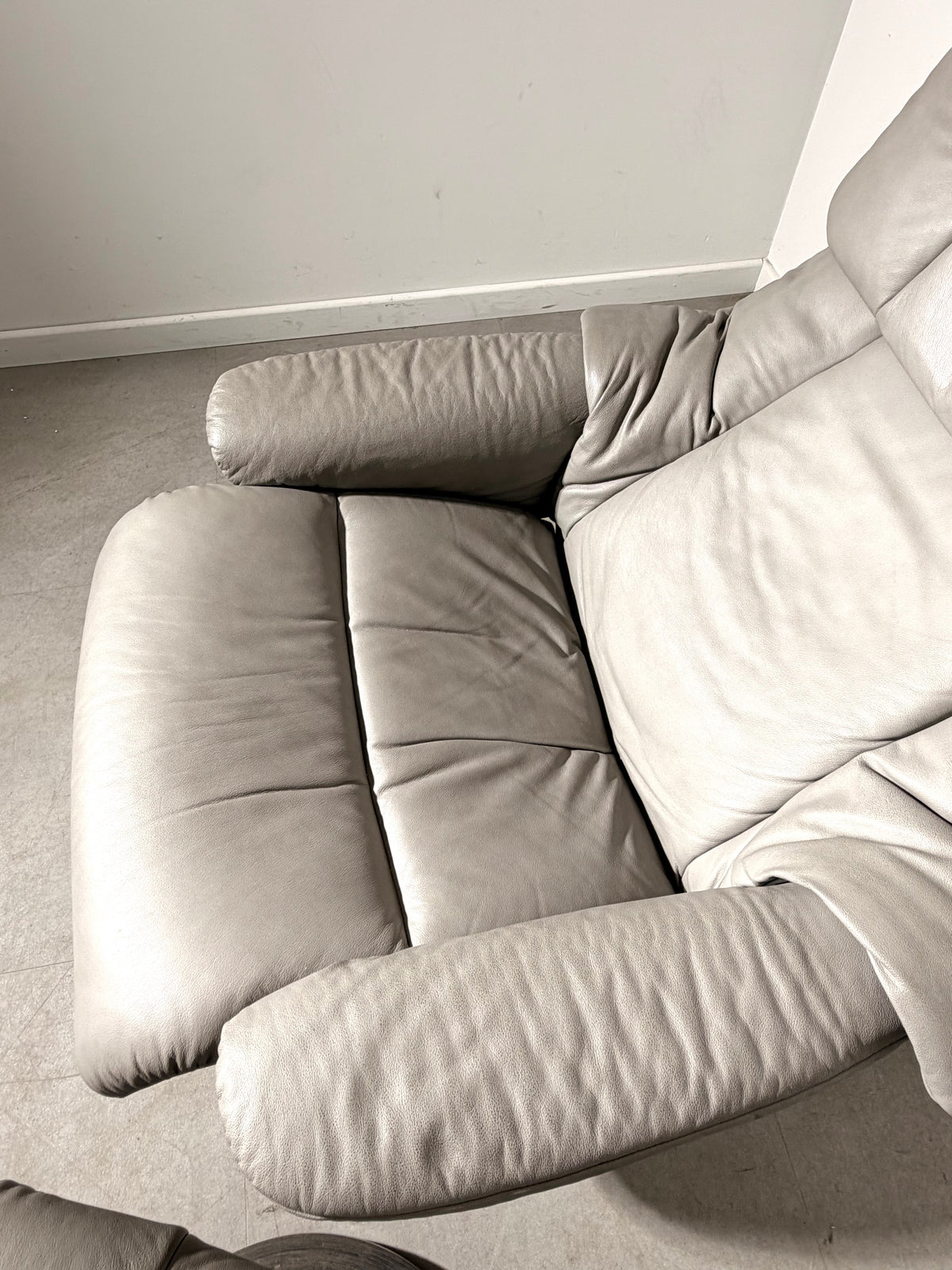 Stressless Leather Recliner with Matching Footstool