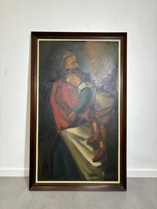 Frans Minnaert - Oil on panel - Mother love