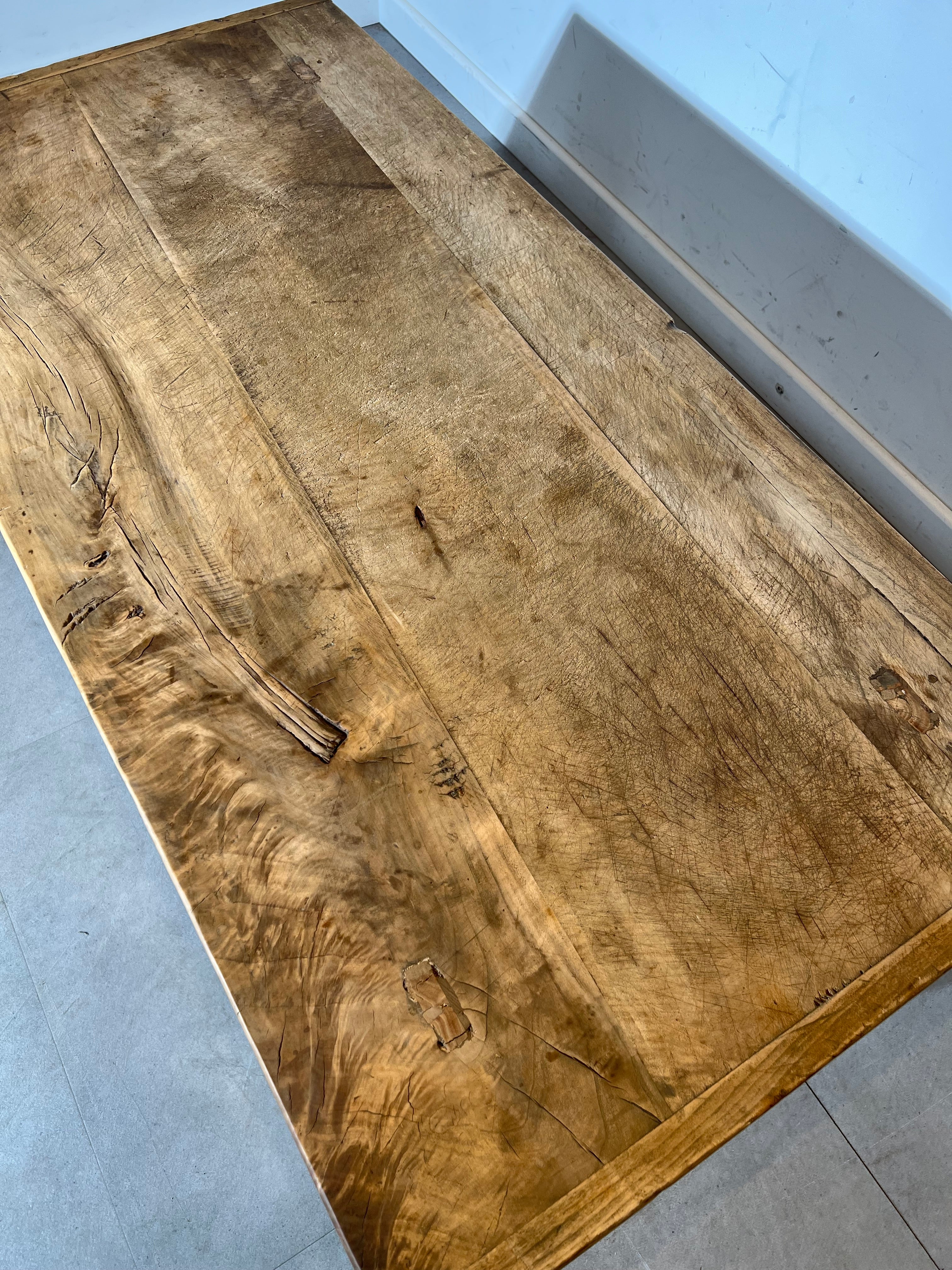 Vintage rustic wooden coffee table