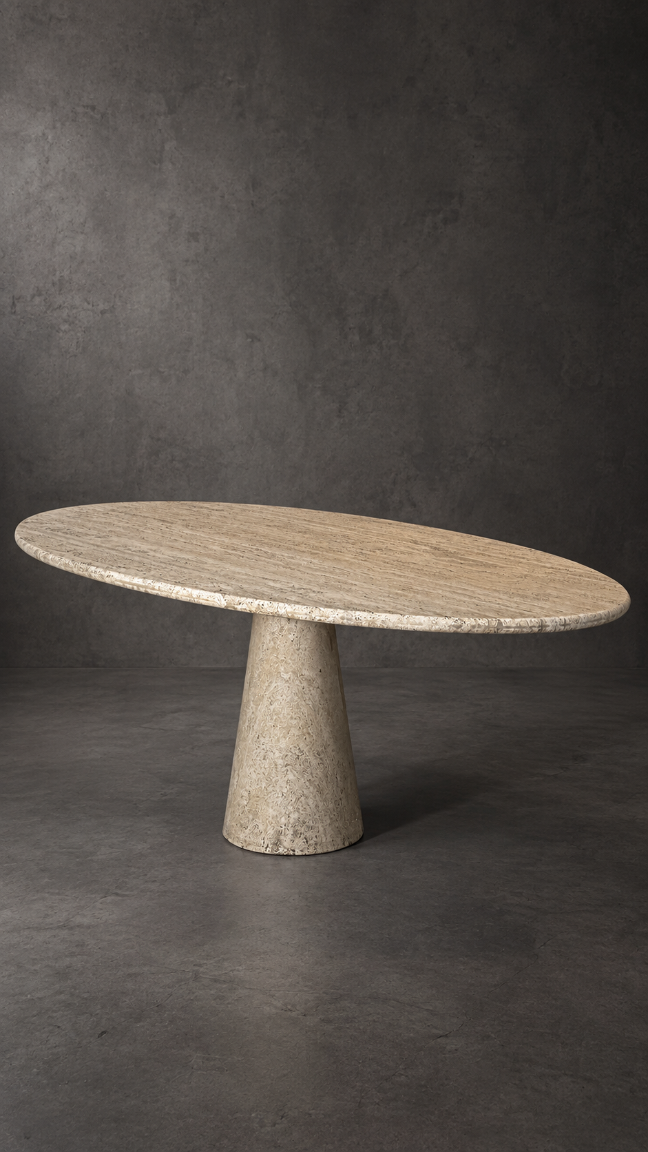 Italian 1970’s Travertine Dining Table for Skipper, Attributed to Angelo Mangiarotti