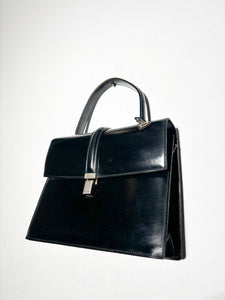 Delvaux black leather vintage bag