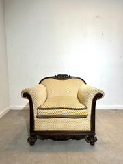Antique Carved Mahogany Armchair
