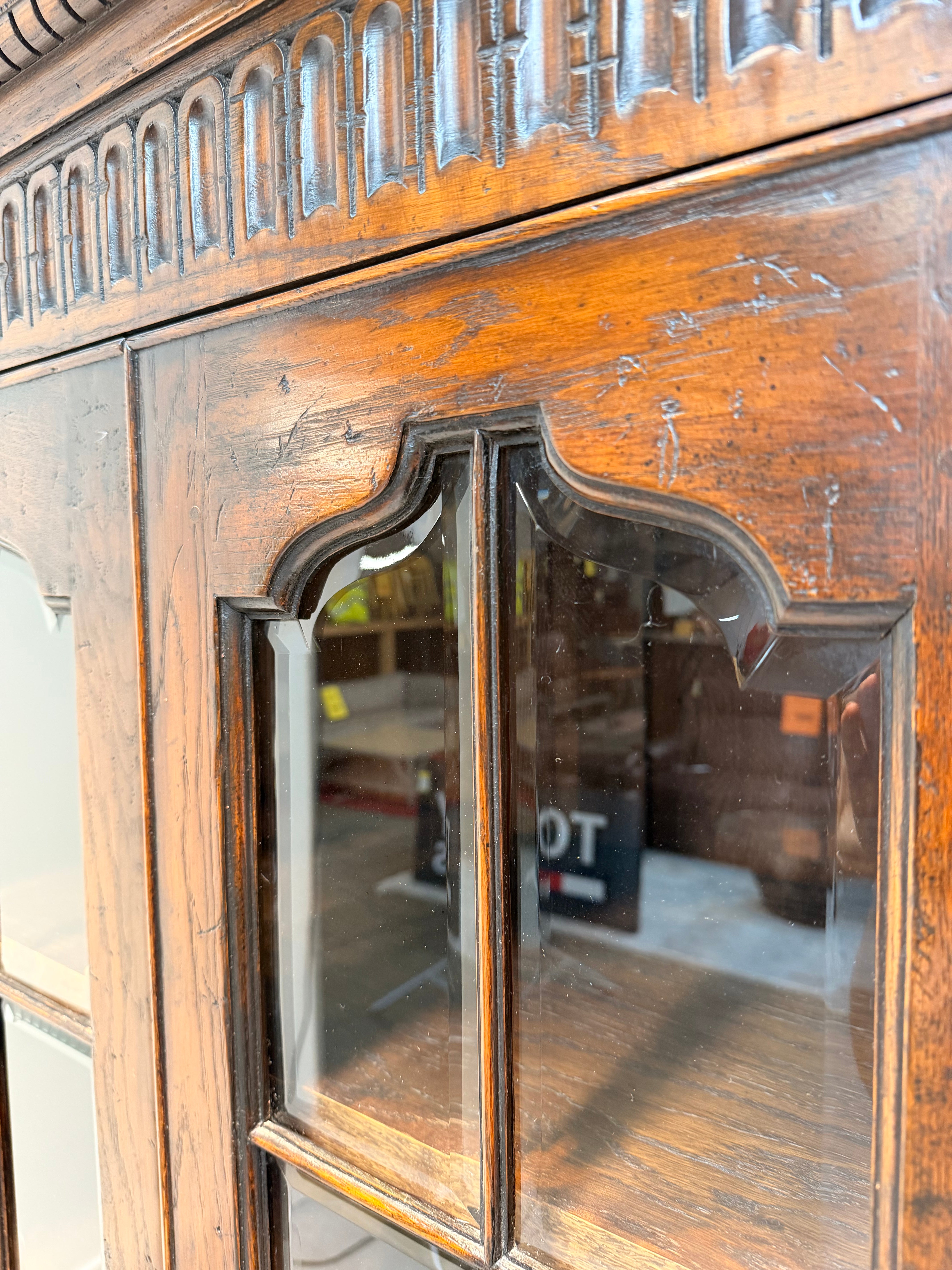 Old New England Oak Housekeeper’s Cabinet