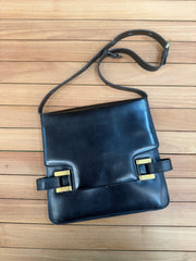 Delvaux “Xylophone” Bag – Black Leather – 24 x 22