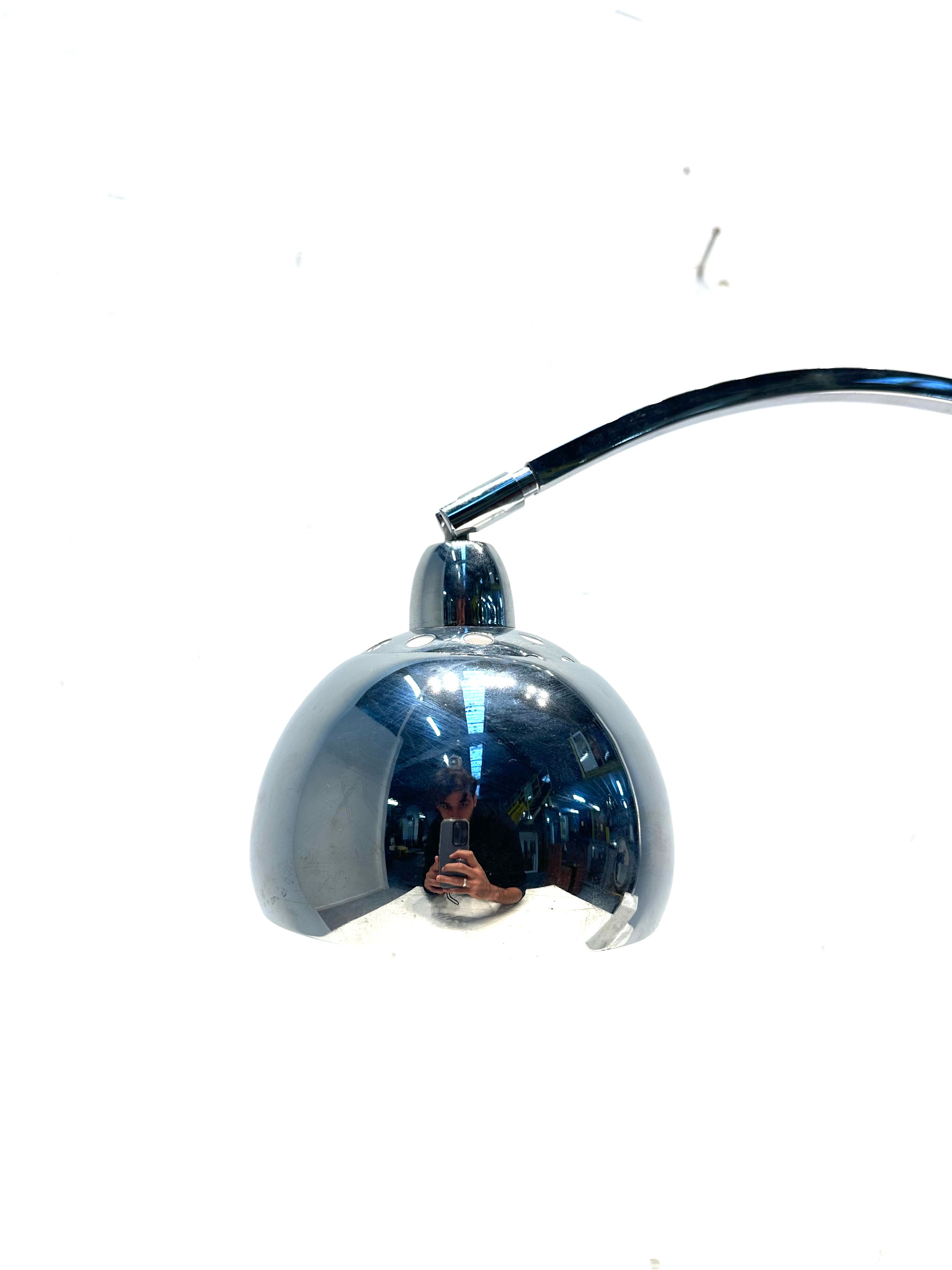 Vintage Chrome and Marble Table Lamp