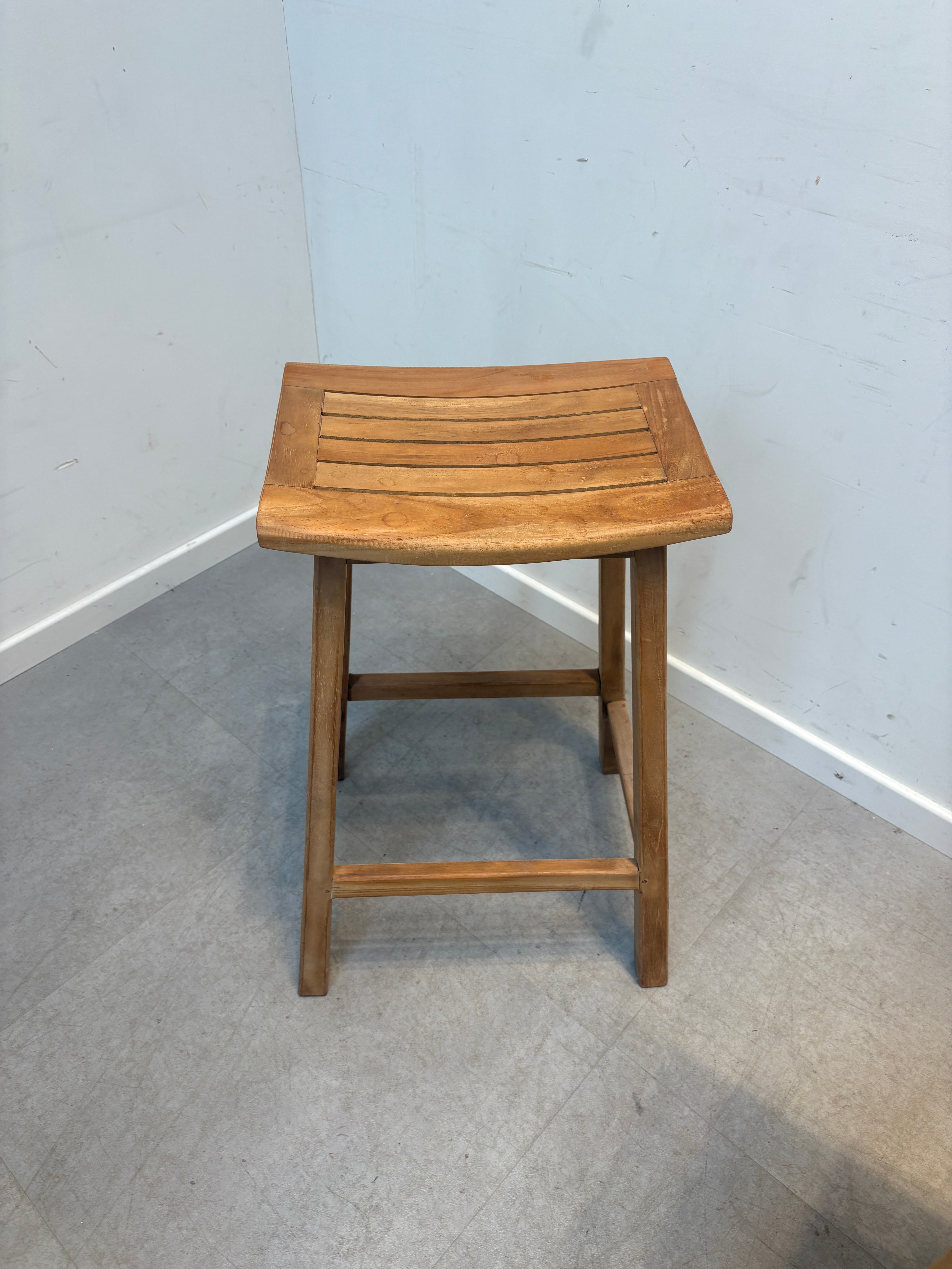 Tabouret de bar d'extérieur en teck
