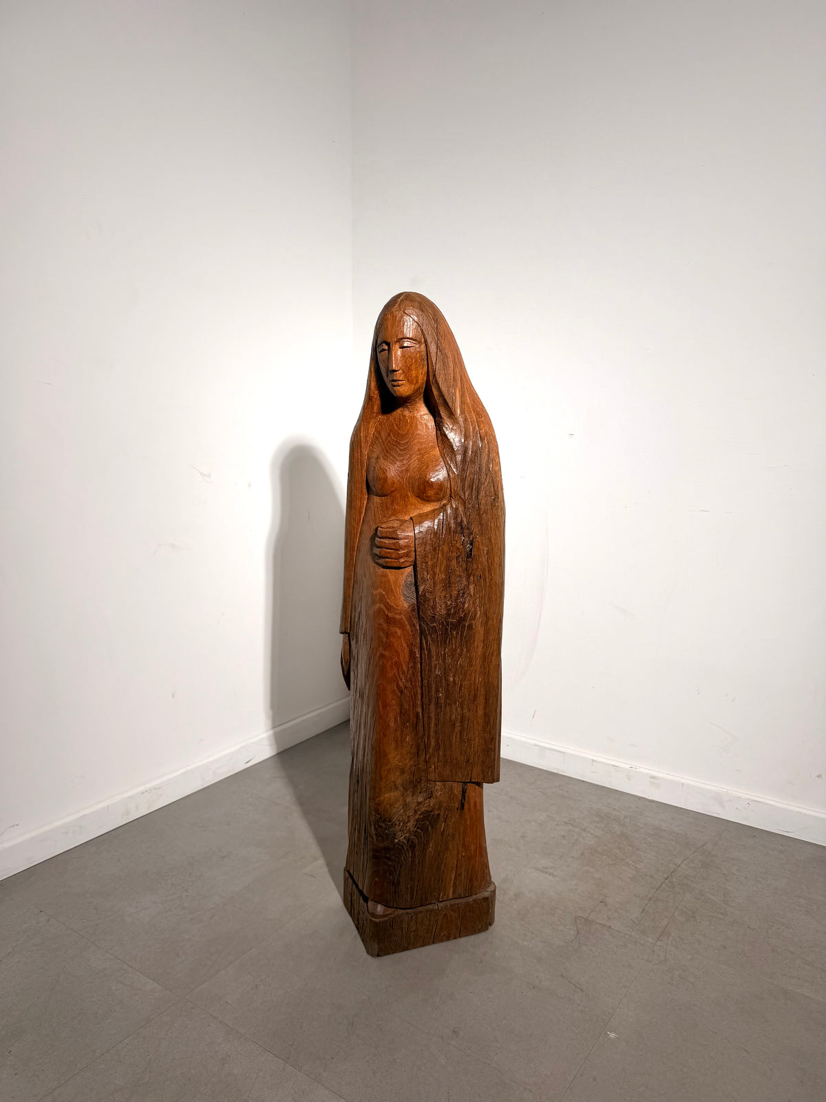 Rutger Rosier – Carved Wooden Female Sculpture XL