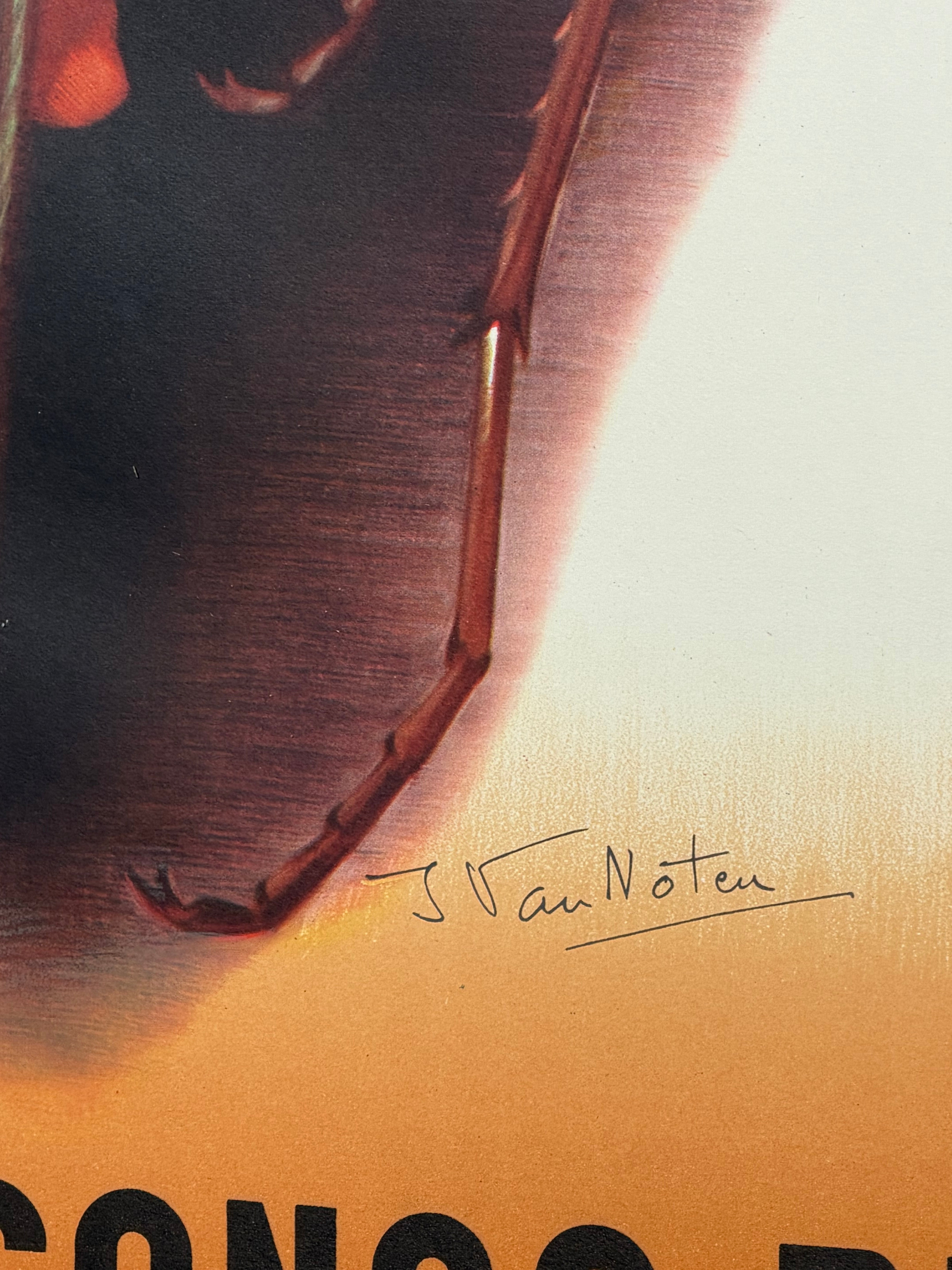 Vintage exhibition poster / lithograph – Musée Royal du Congo Belge by Jean Van Noten, Tervuren