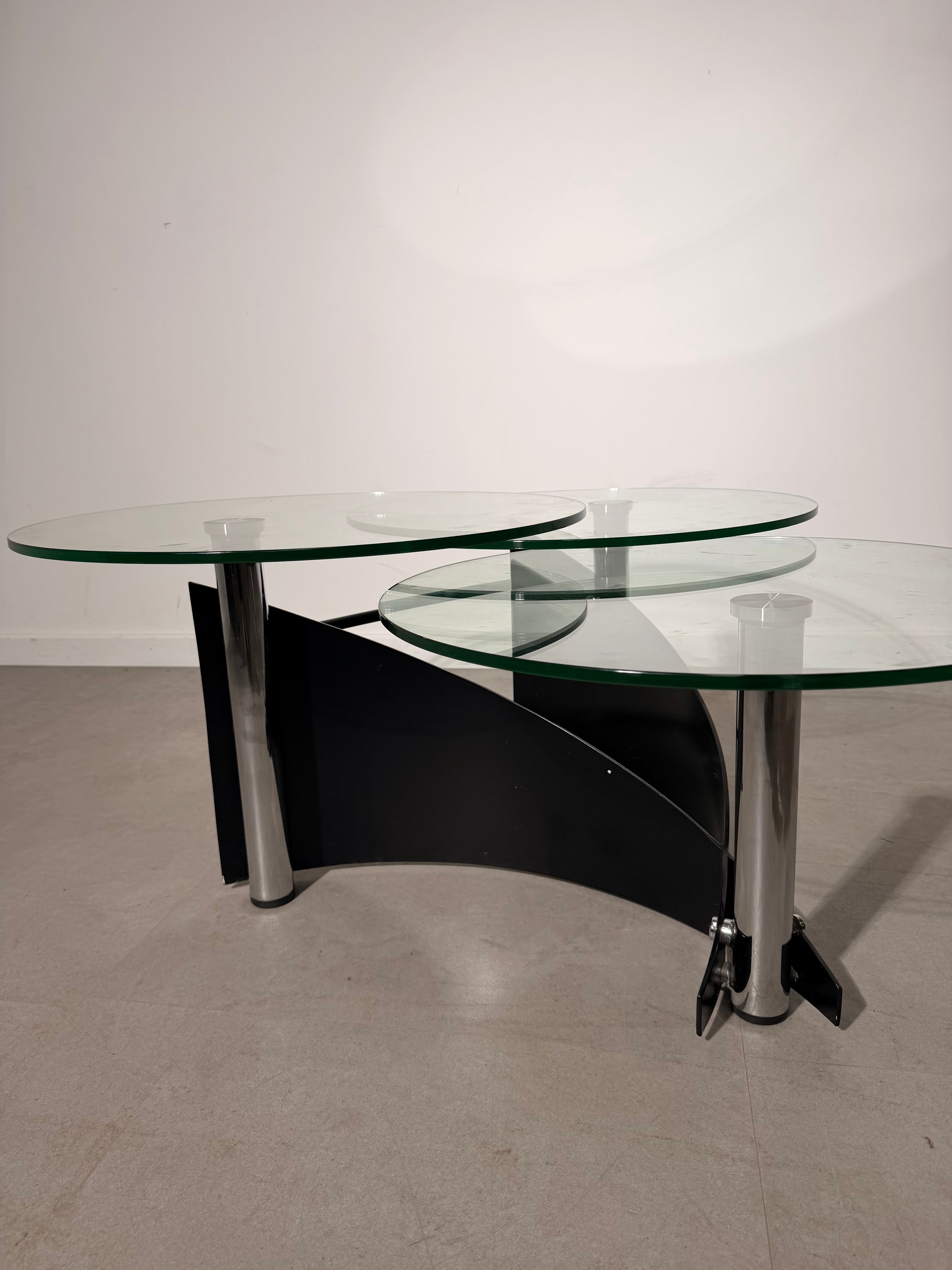 Rotating Glass Coffee Table