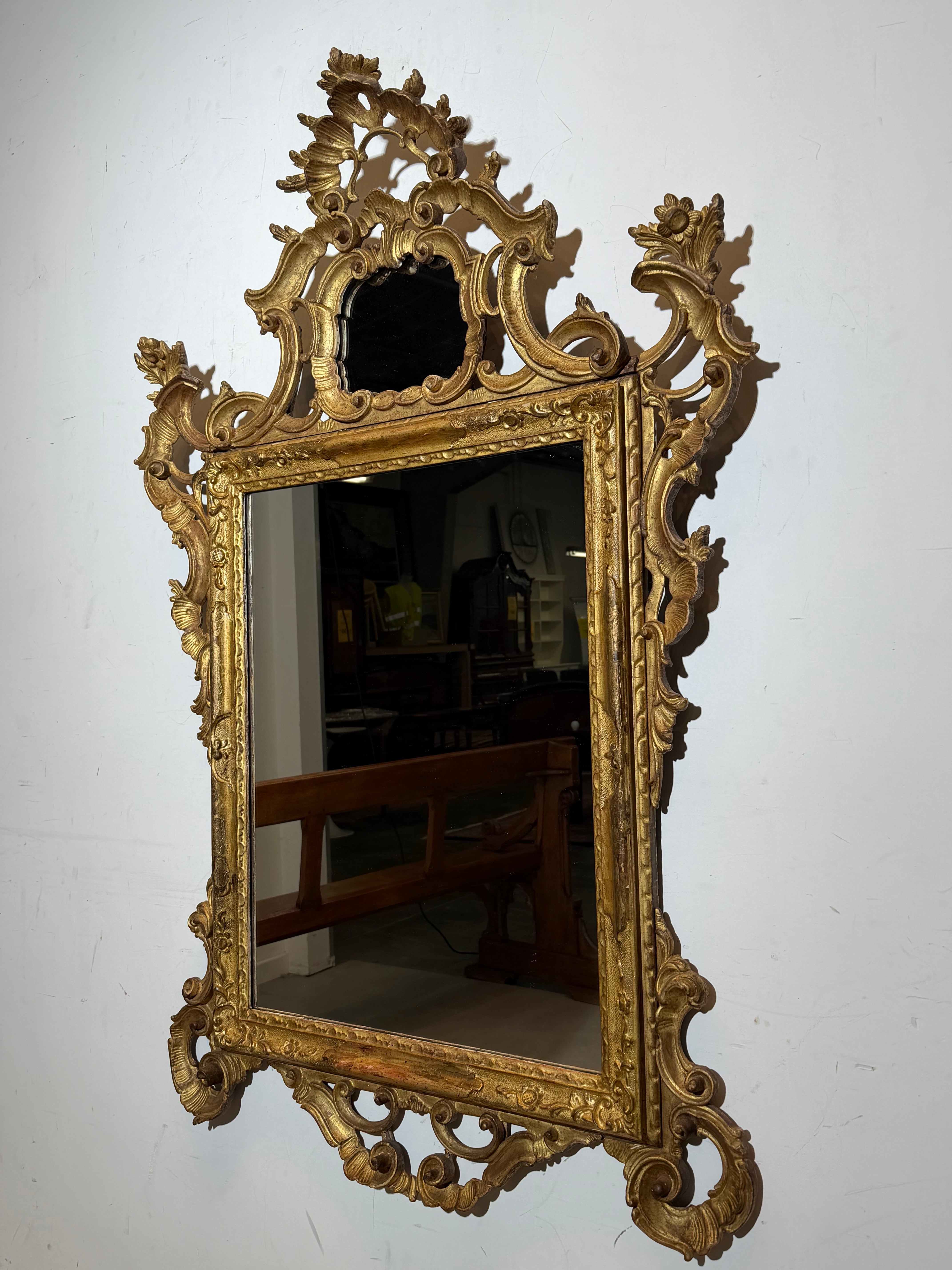 Antique French Giltwood Mirror