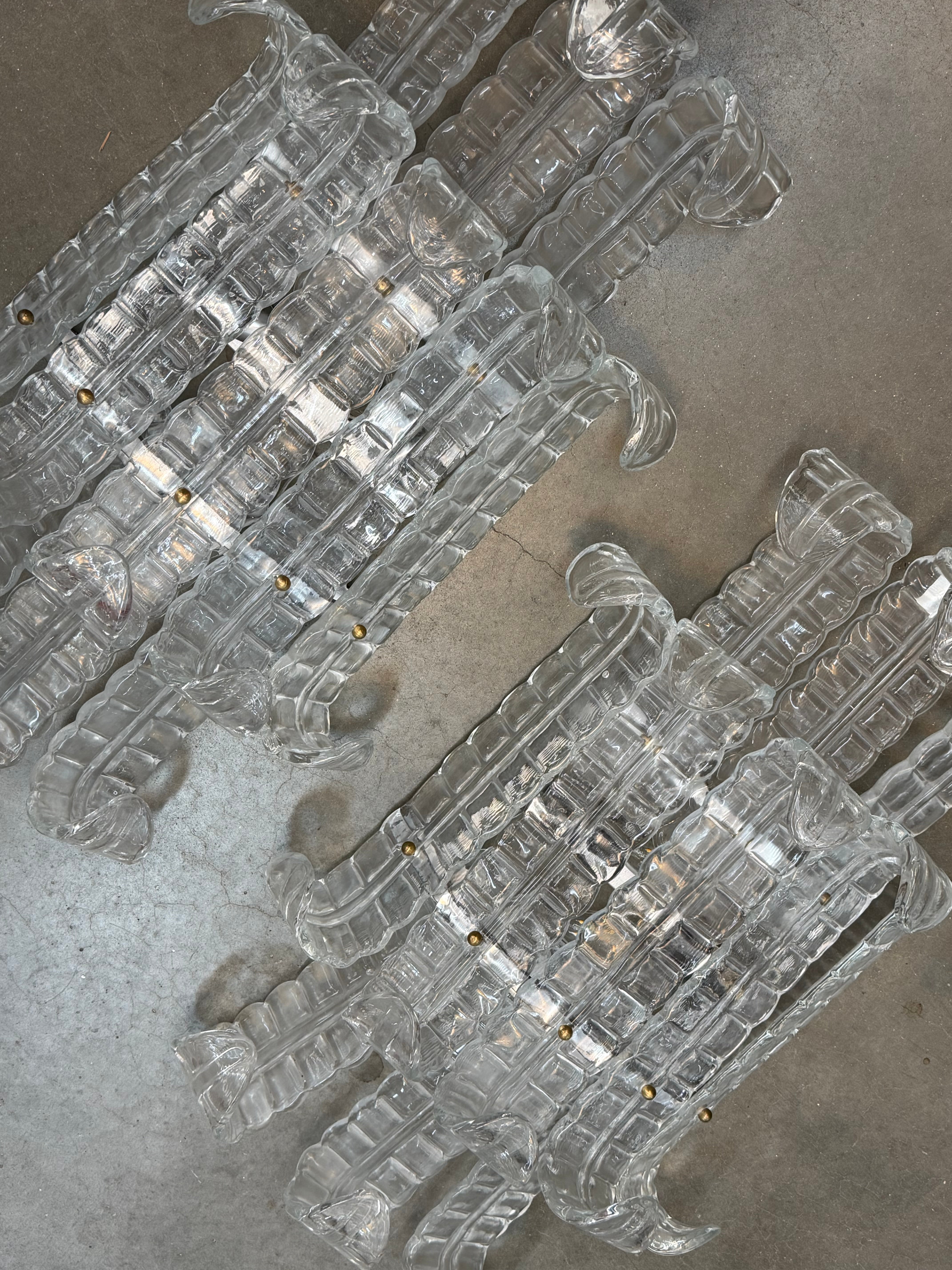 Pair of Murano Glass Wall Sconces — Italy, 1970s