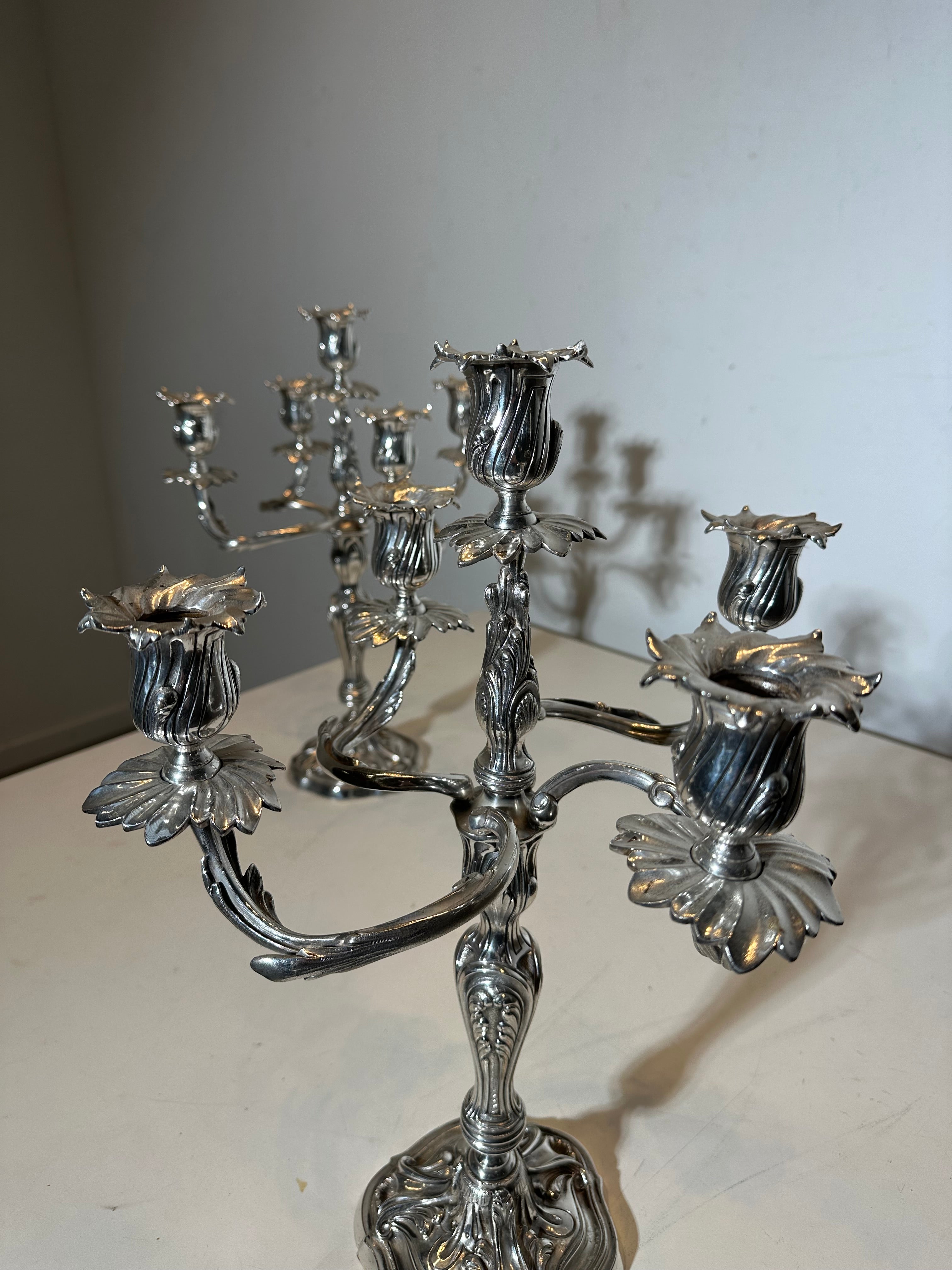 Verzilverde kandelaars Atrb Wiskemann