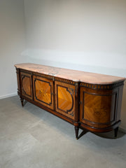 JP Ehalt Louis XVI Style Sideboard with Pink Marble Top