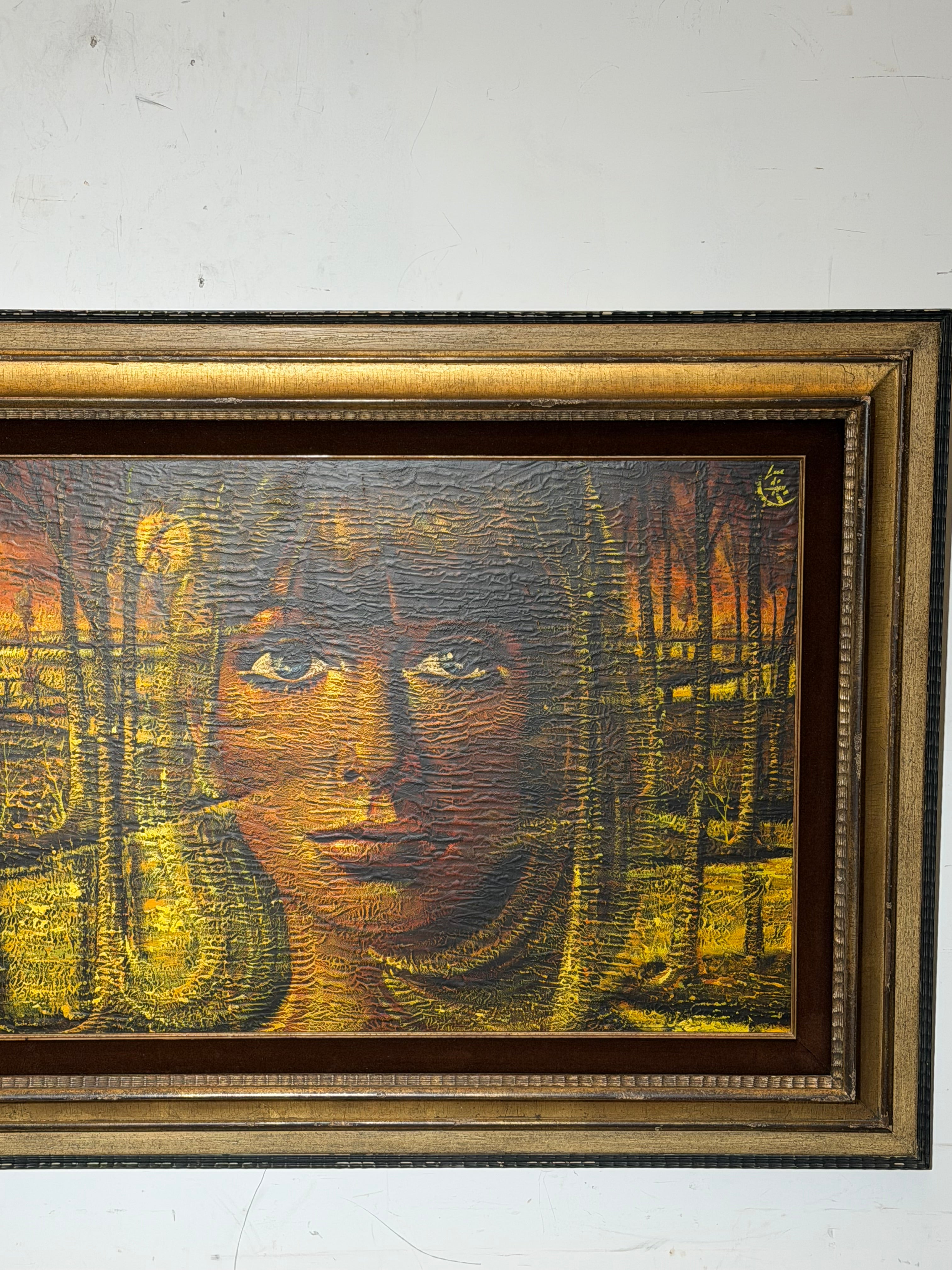 Luc de Ro – “Lady by the Riverfront” Oil on Panel Painting – 120 x 60 cm
