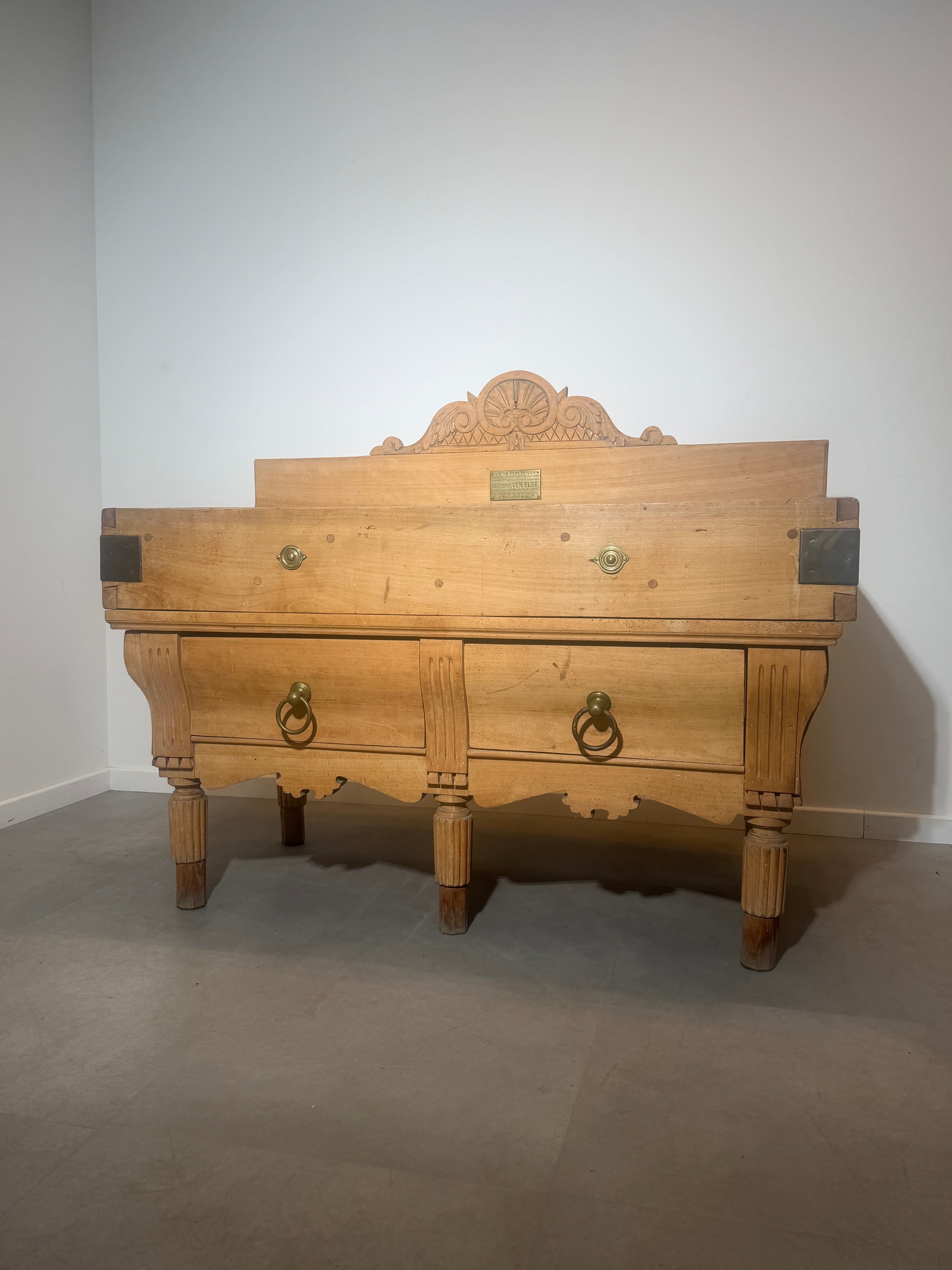 Vintage Belgian Butcher’s Block by Ver Elst – Brussels