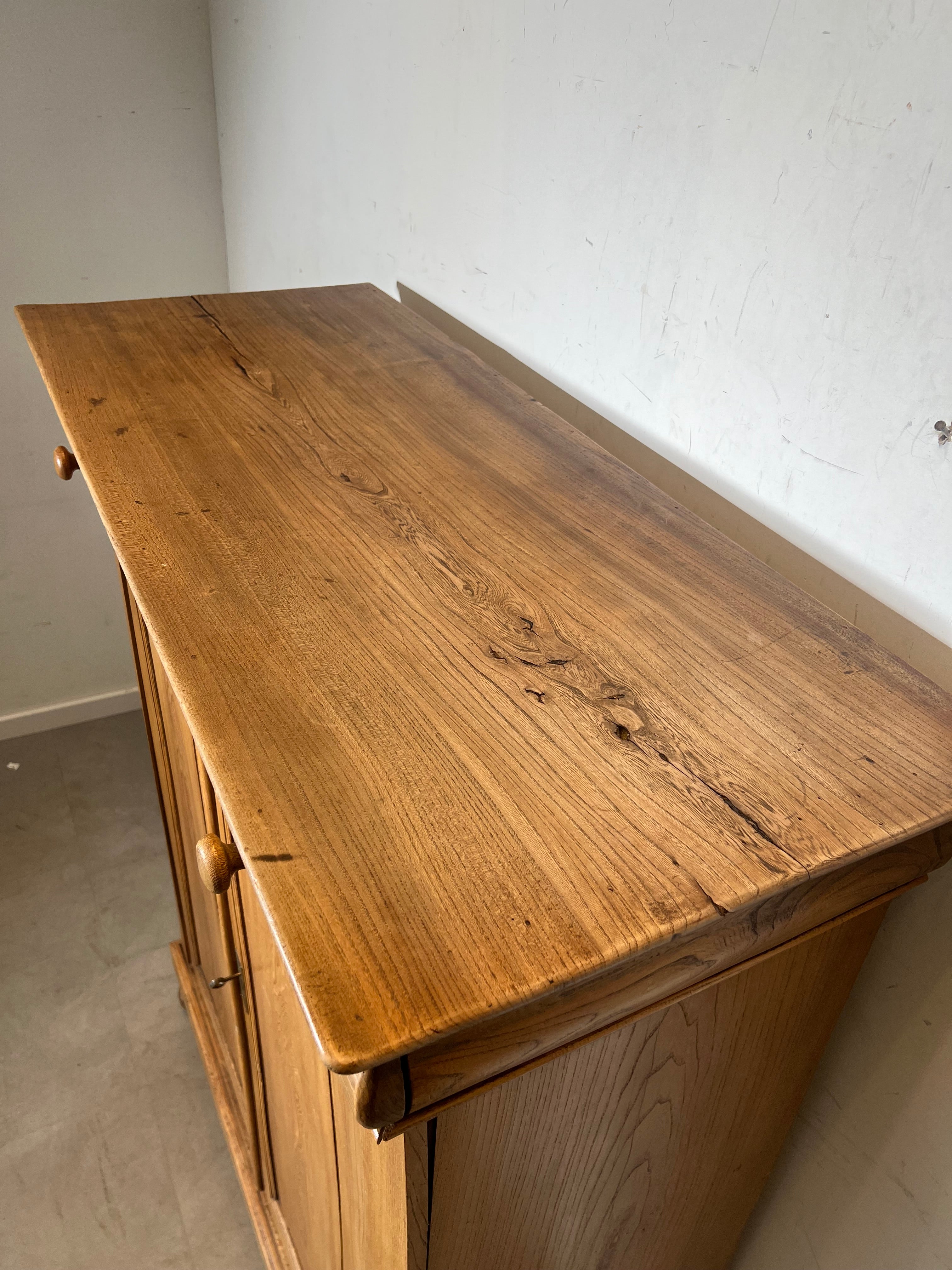Antique Rustic Wooden Cabinet with Two Doors