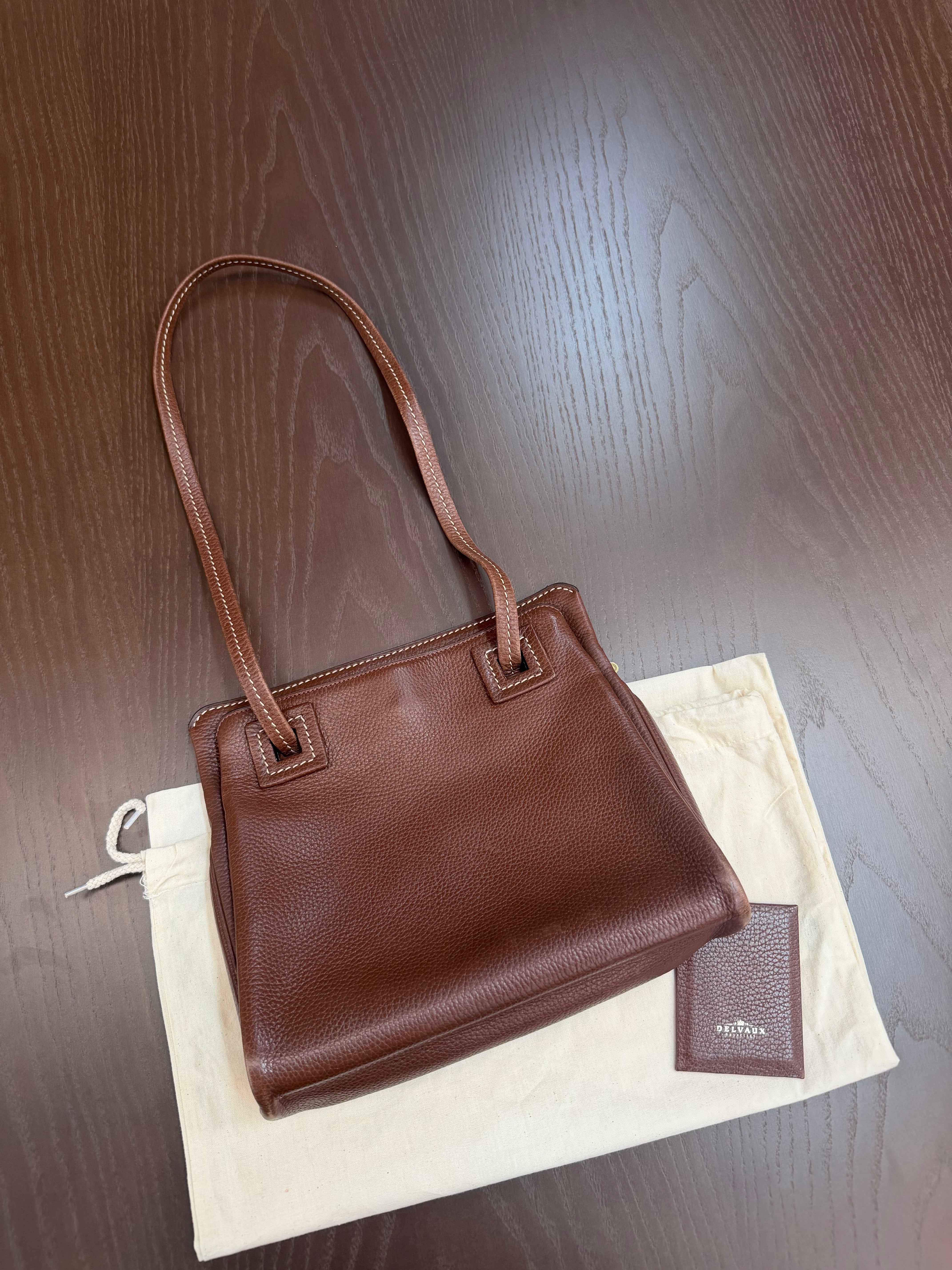 Delvaux Nuage Cognac Leather Brown
