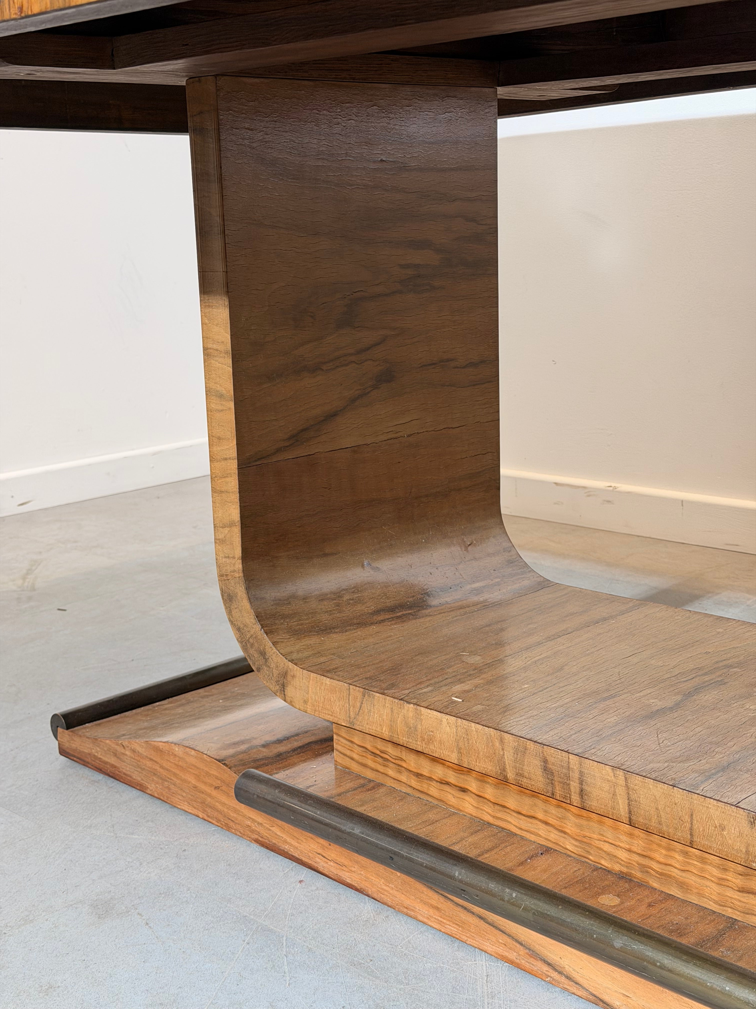 Art Deco Table With Glass Top