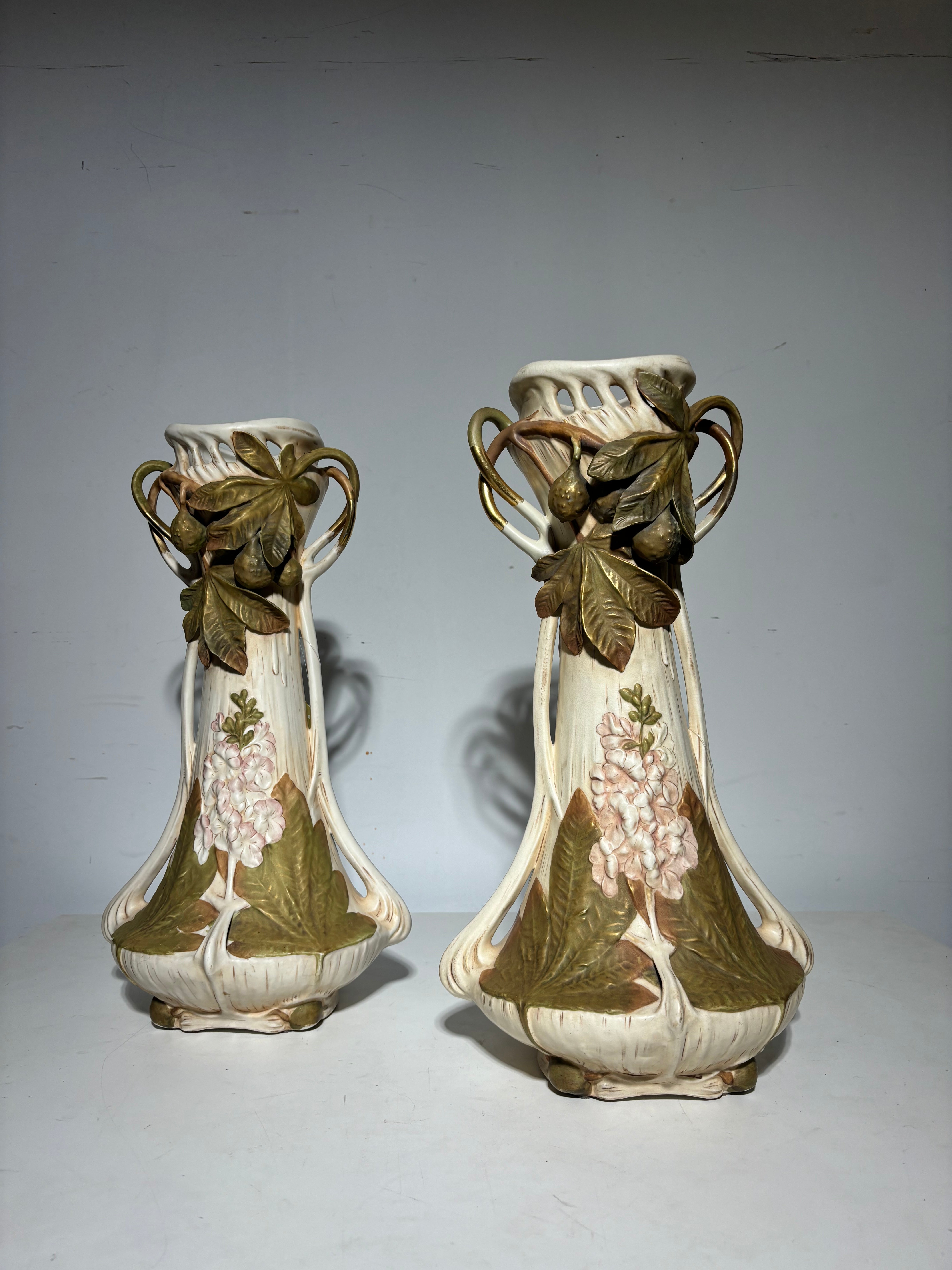 Pair art nouveau “Royal Dux” Vases