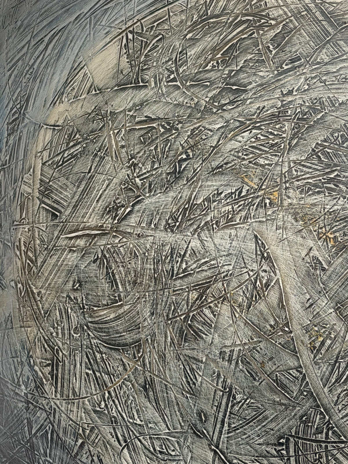 Large Abstract Oil on Panel, Signed Persoons – 122 × 122 cm