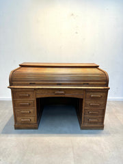 Antique Oak Roll-Top Desk