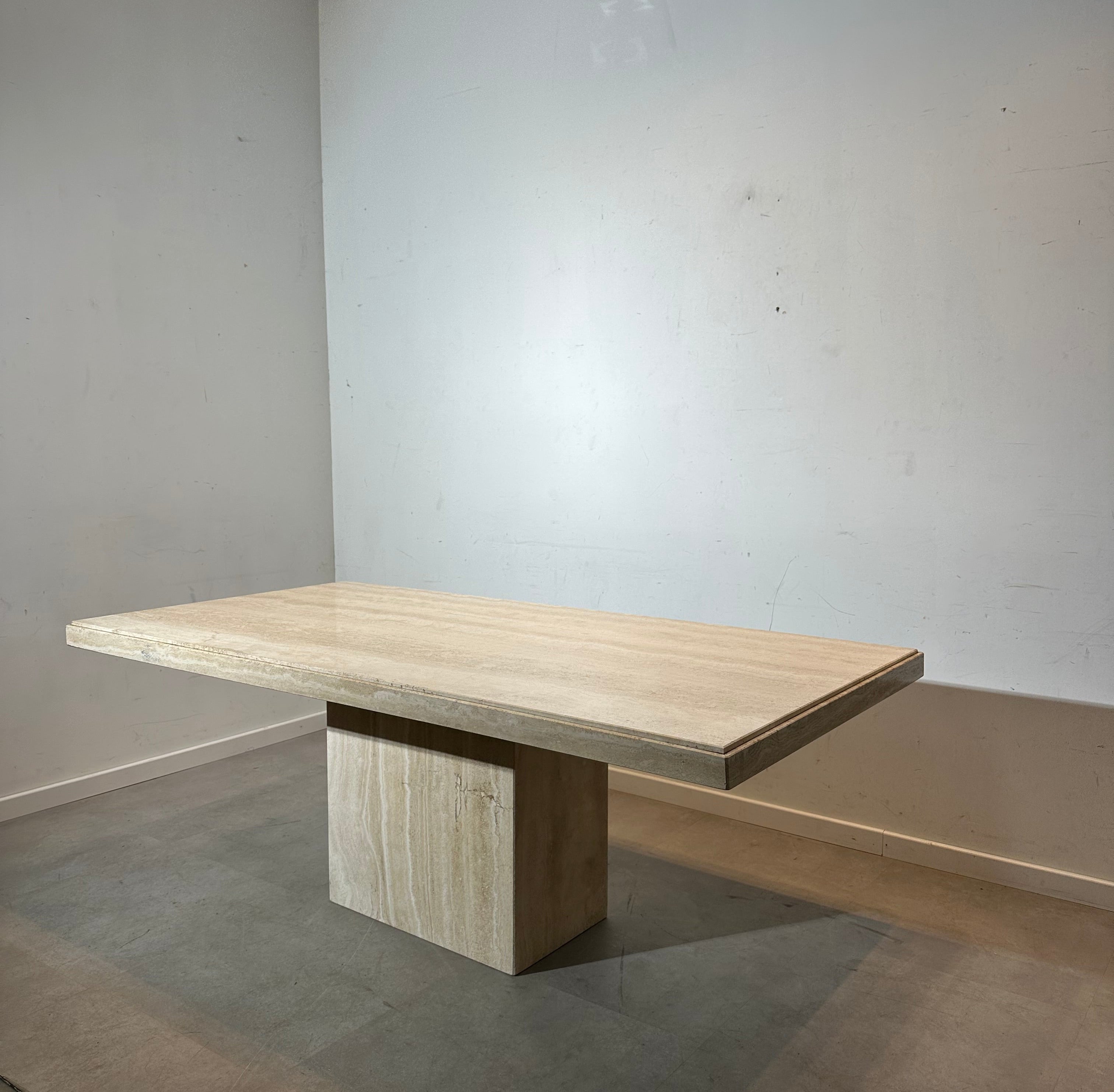 Vintage travertine dining table