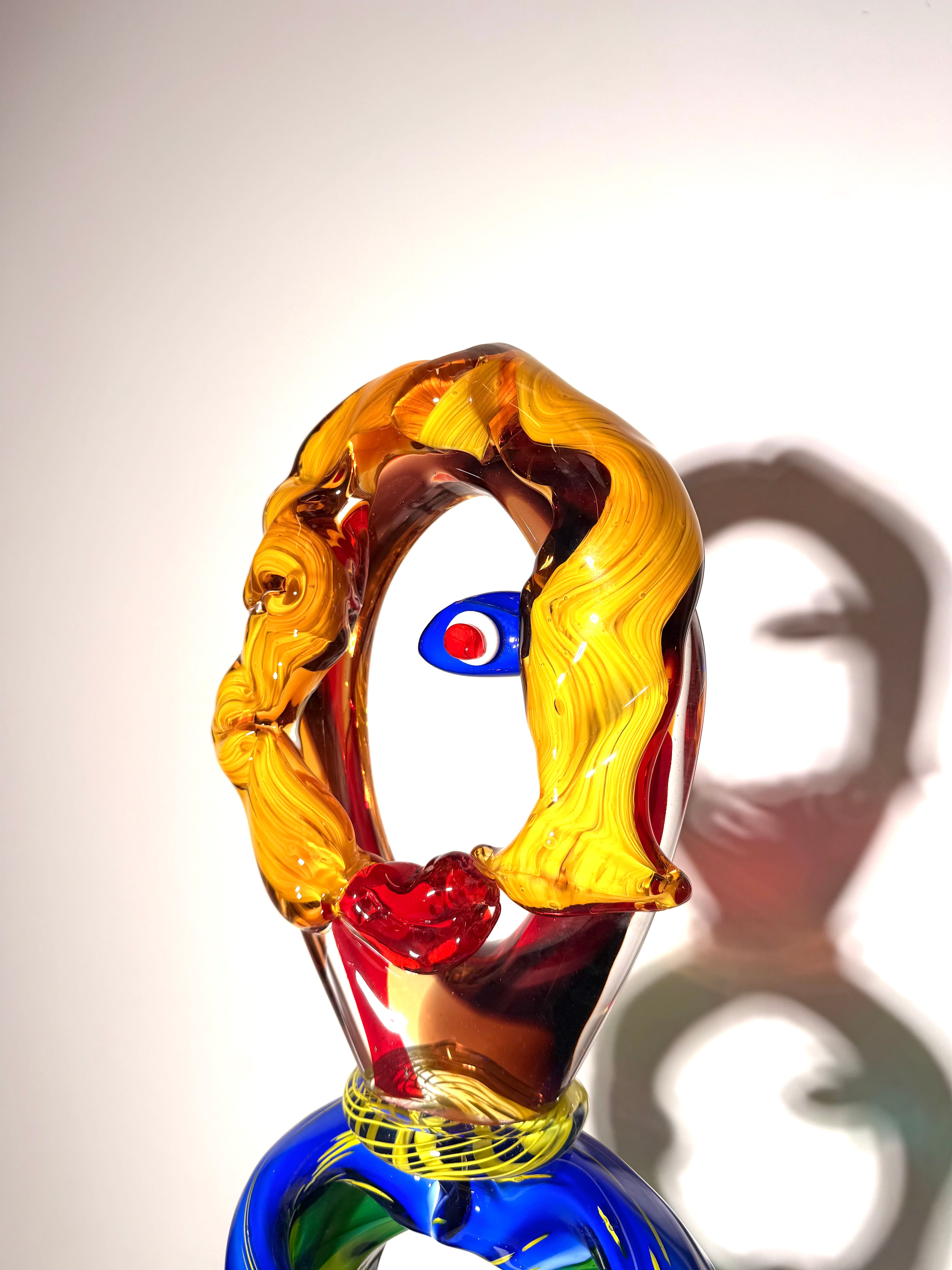 Murano Style Art Glass Totem Sculpture
