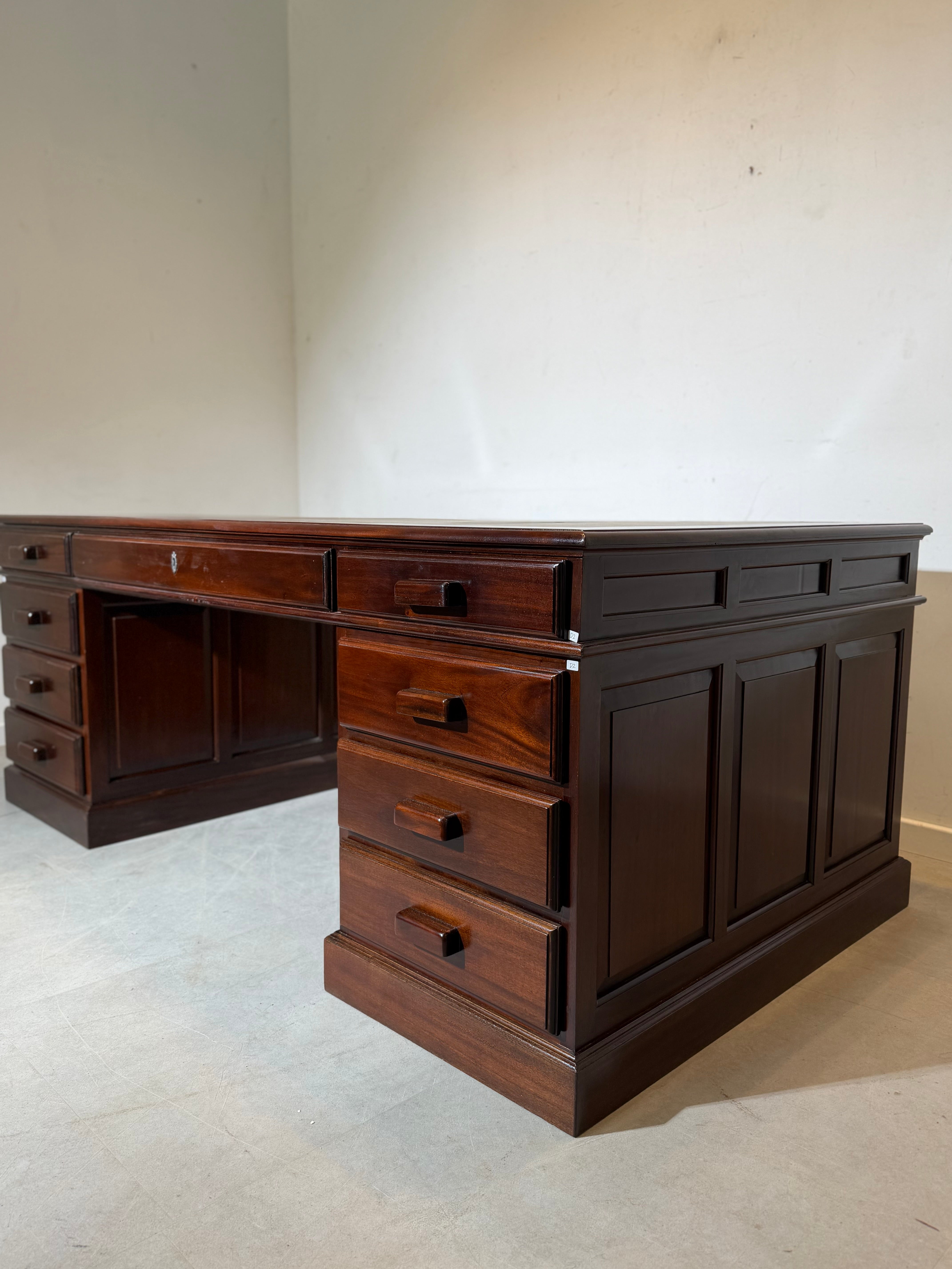 Antique Double-Sided Mahogany Executive Desk – 200 cm