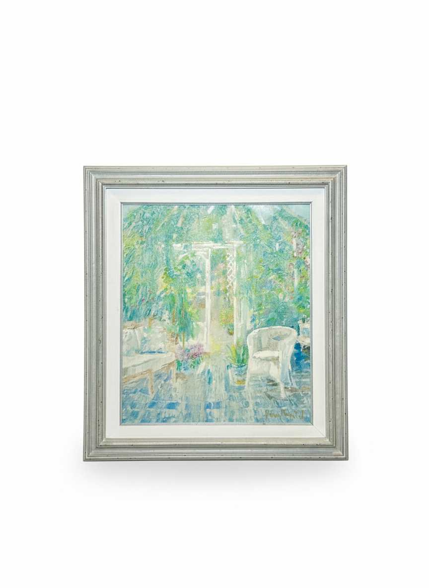 Theo Van Rintel – Impressionist Garden Terrace Painting