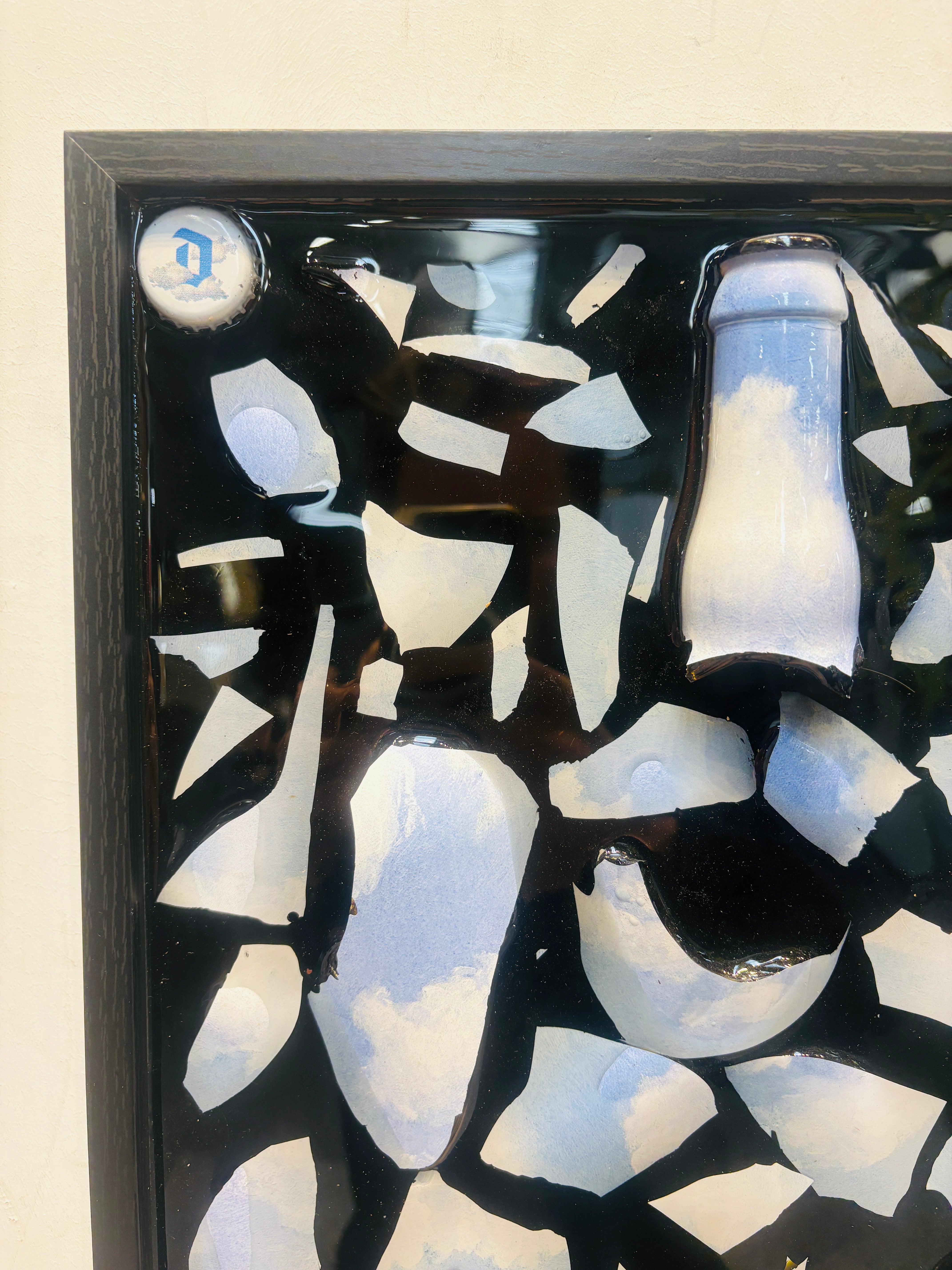 Framed Shattered Duvel Bottle Margritte Edition