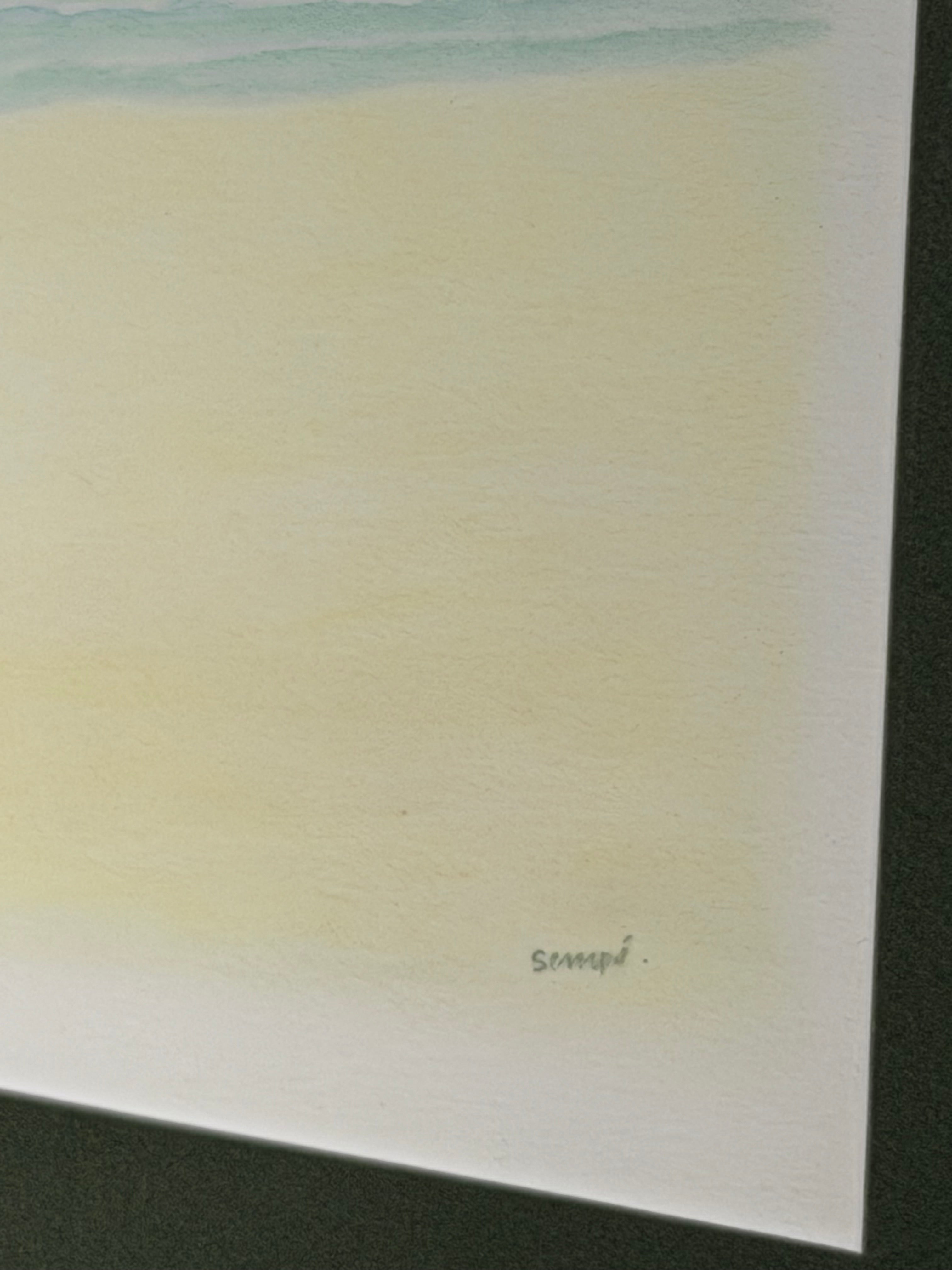 Jean Jacques Sempé - Boy on the beach