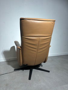 Relaxchair cognac brown leather