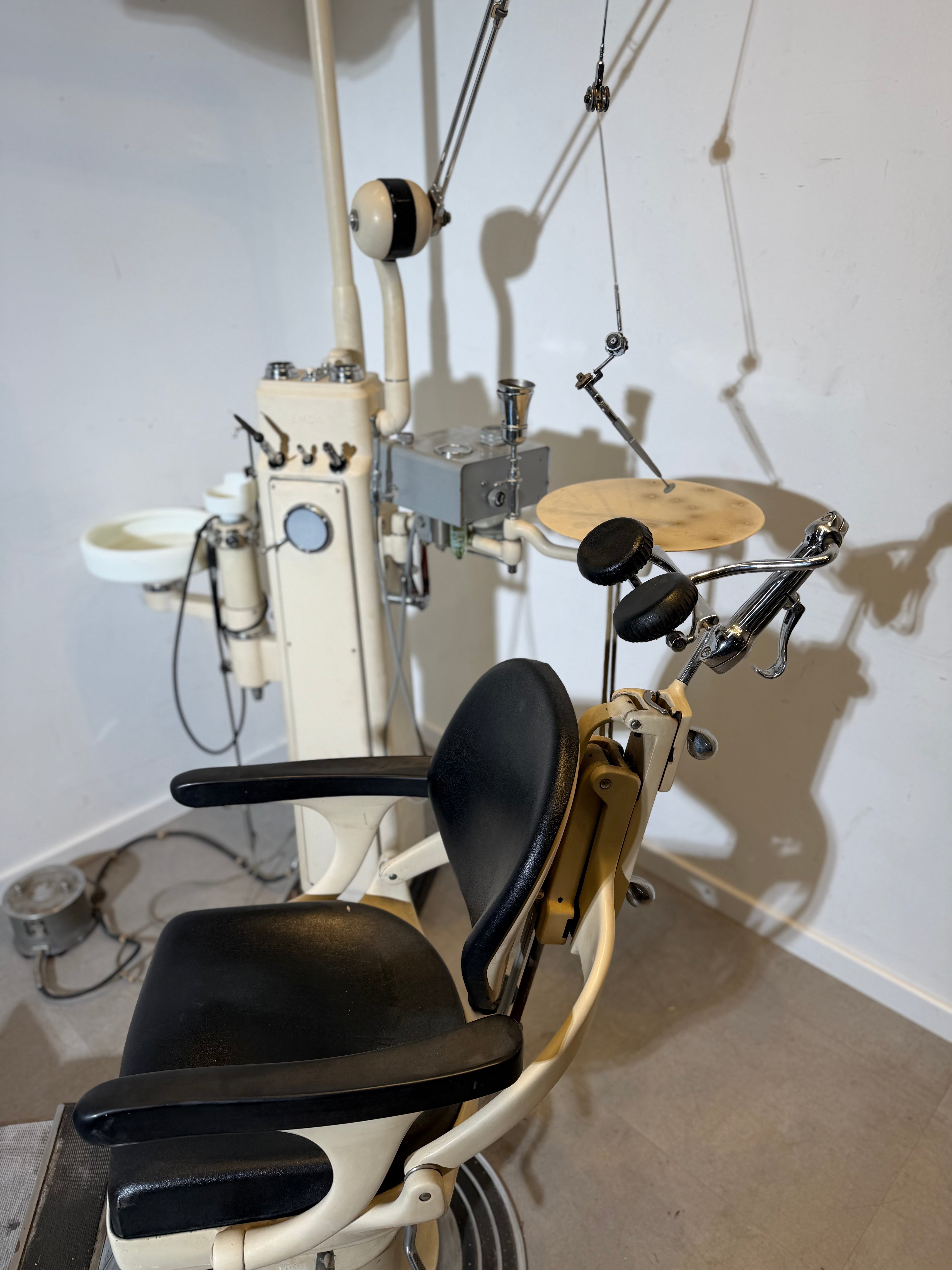 Antique 1930’s Dental Chair by EMDA with Full Instrument Set