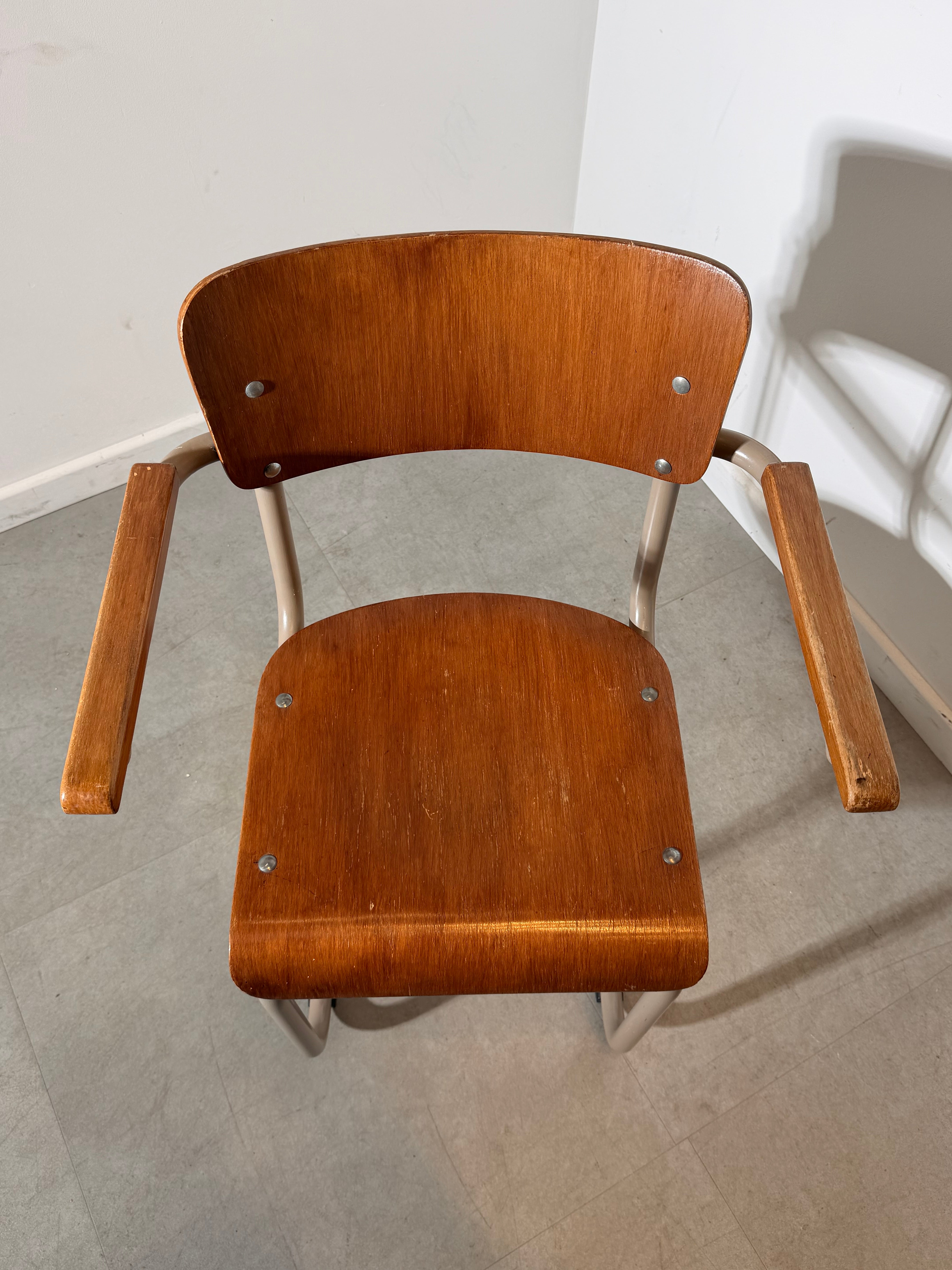 Vintage Bauhaus Tubular Steel Armchair