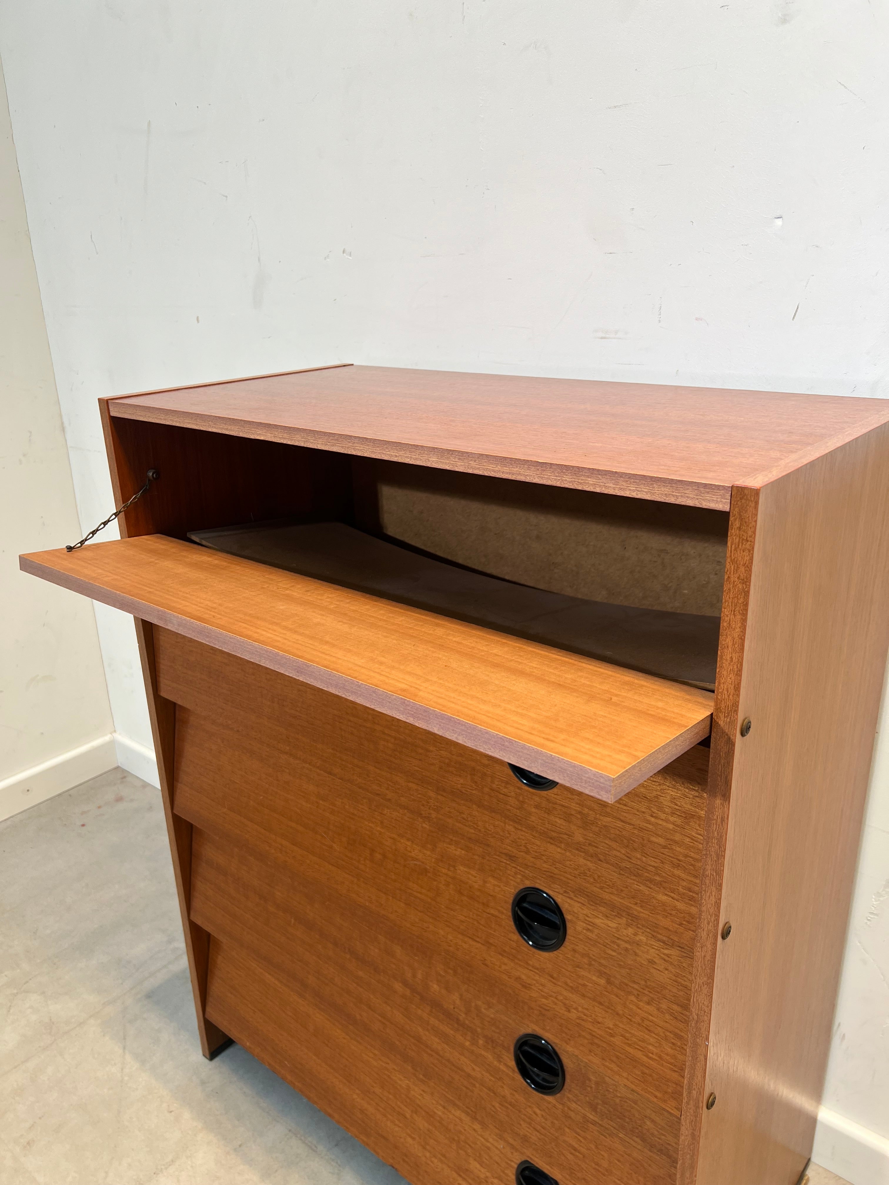 Vintage Mid-Century Teak Shoe Cabinet – Compact Storage Unit