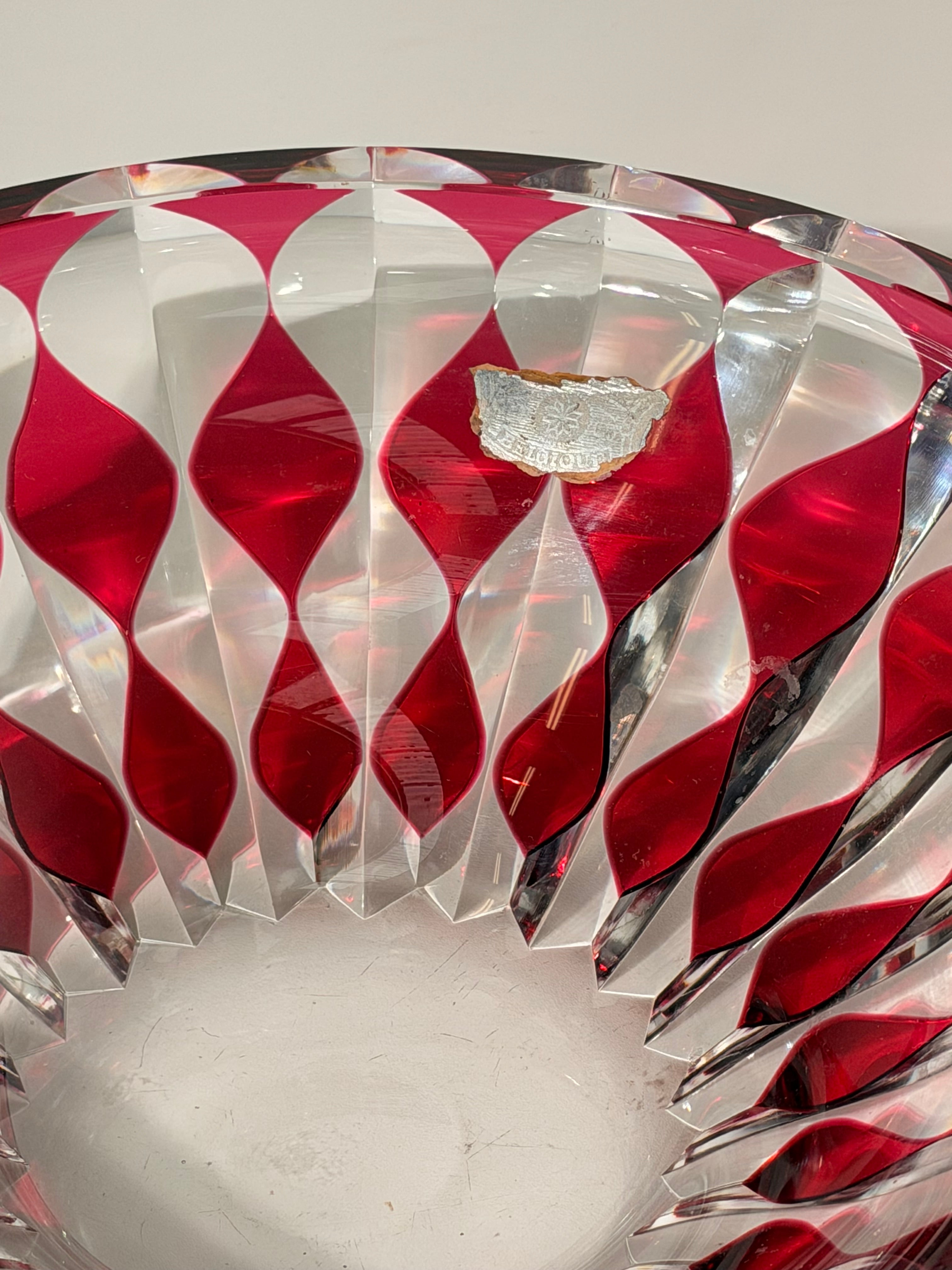 Val Saint Lambert Cut Crystal Bowl