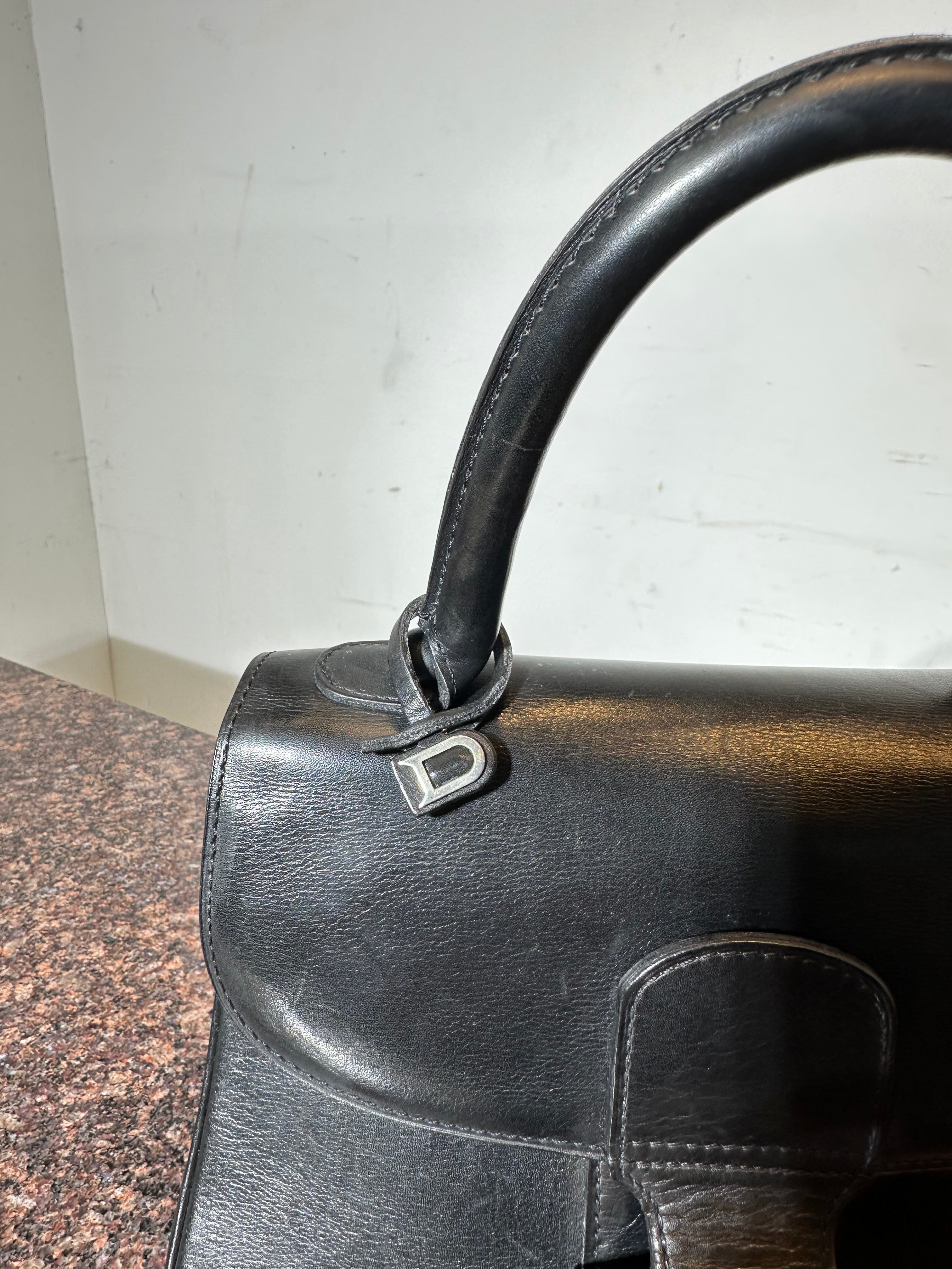 Sac à main Delvaux « Brillant PM » – Cuir noir