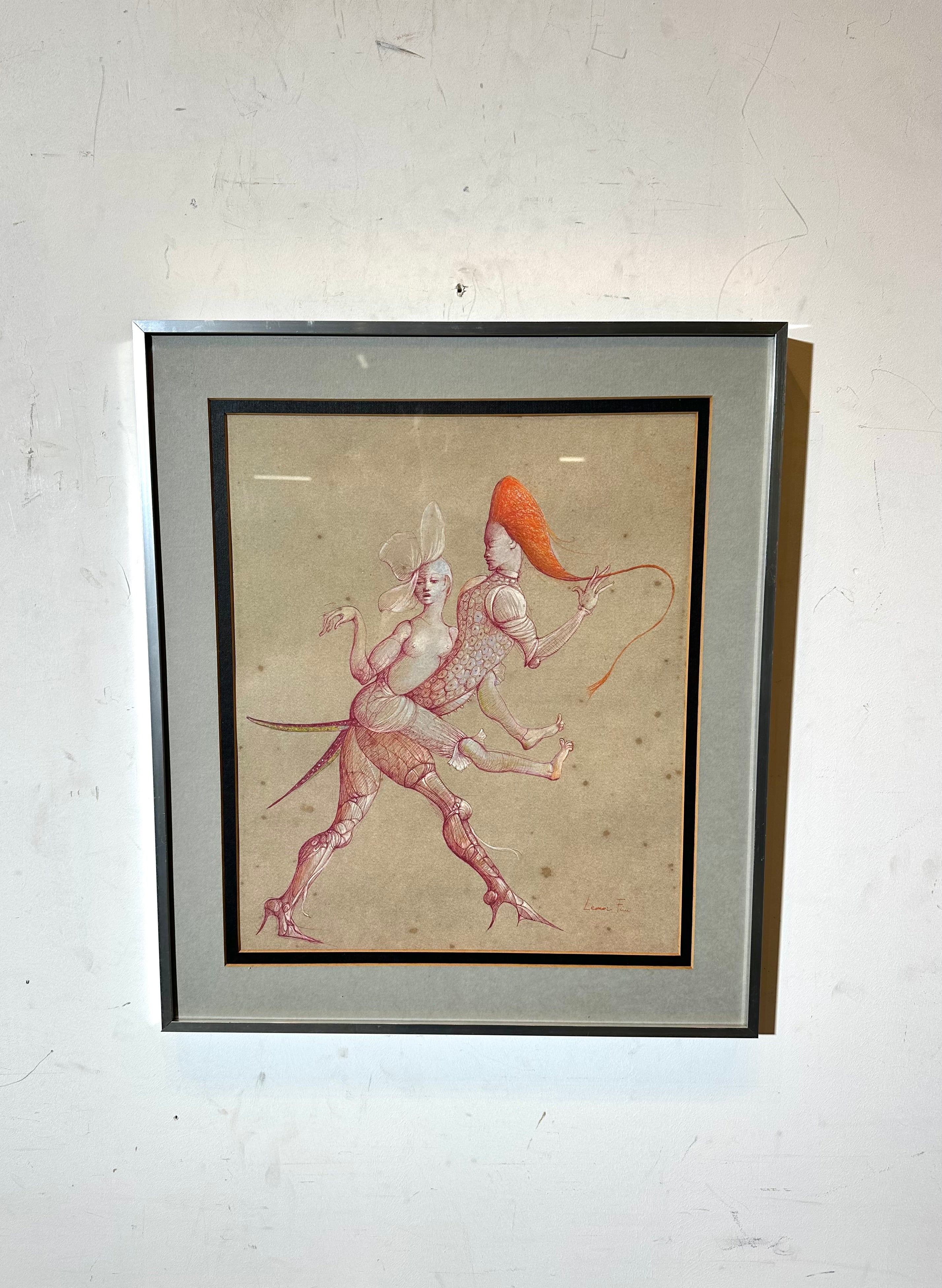 Leonor Fini – Lithographie surréaliste à deux figures