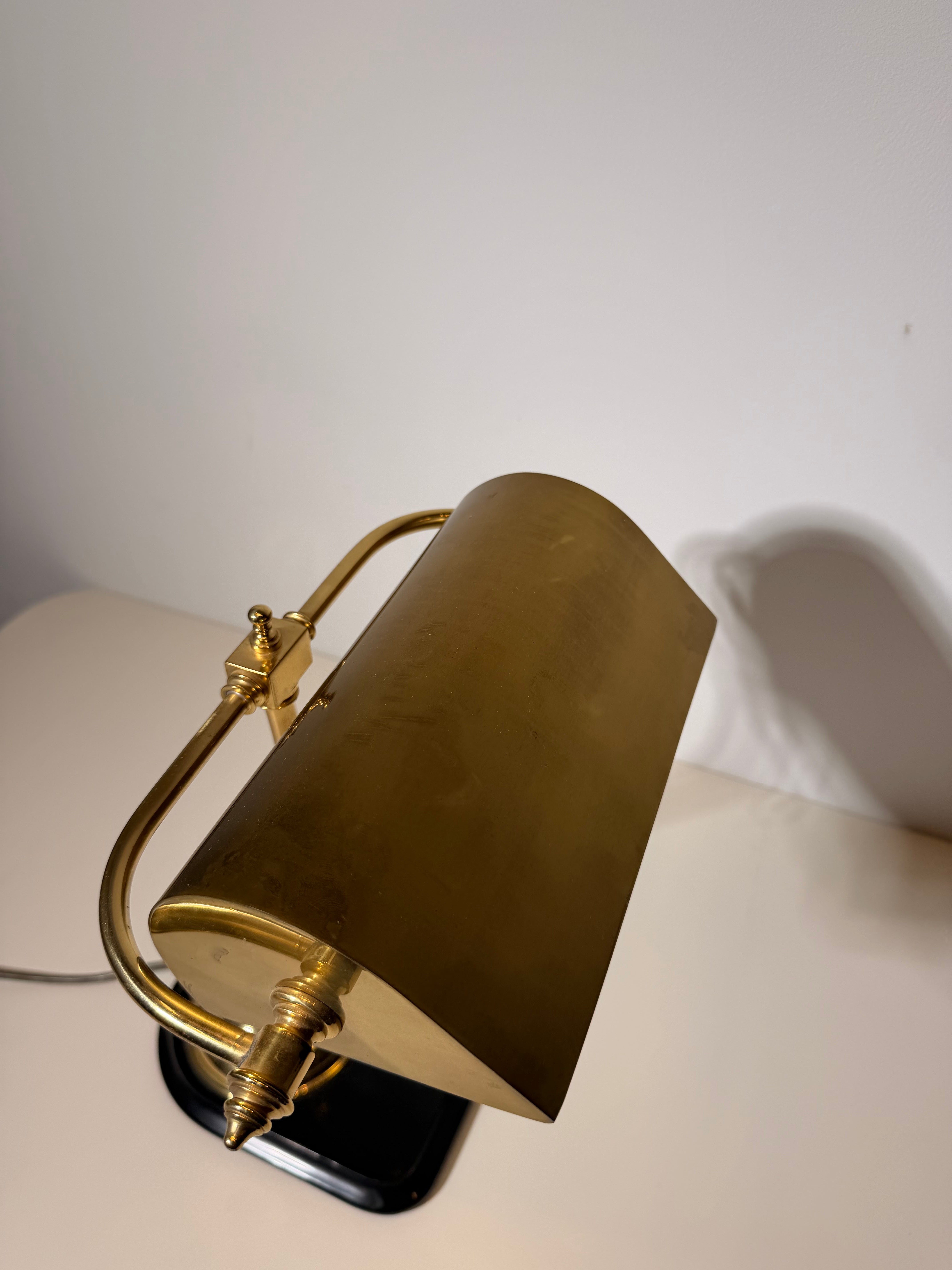 Vintage Brass Banker’s Desk Lamp