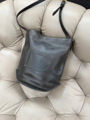 Delvaux Le Pin Black Leather Crossbody Bag – 35 × 32 cm