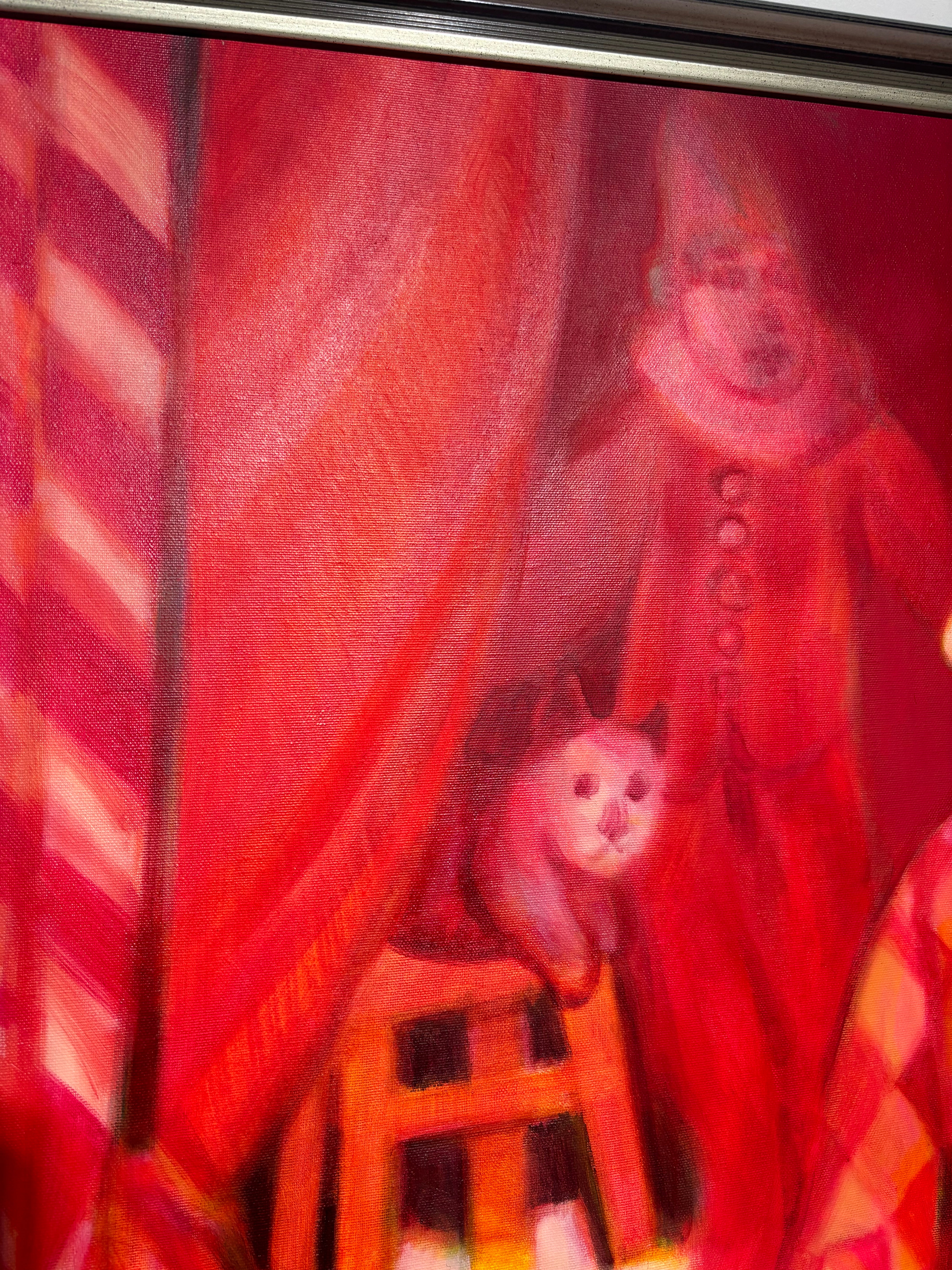 Oil on canvas - Marcel Cockx - Cat with clowns