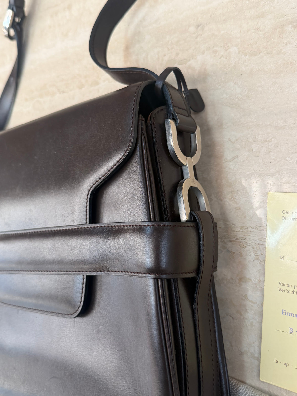Vintage Delvaux Leather Handbag – With Dust Bag & Certificate