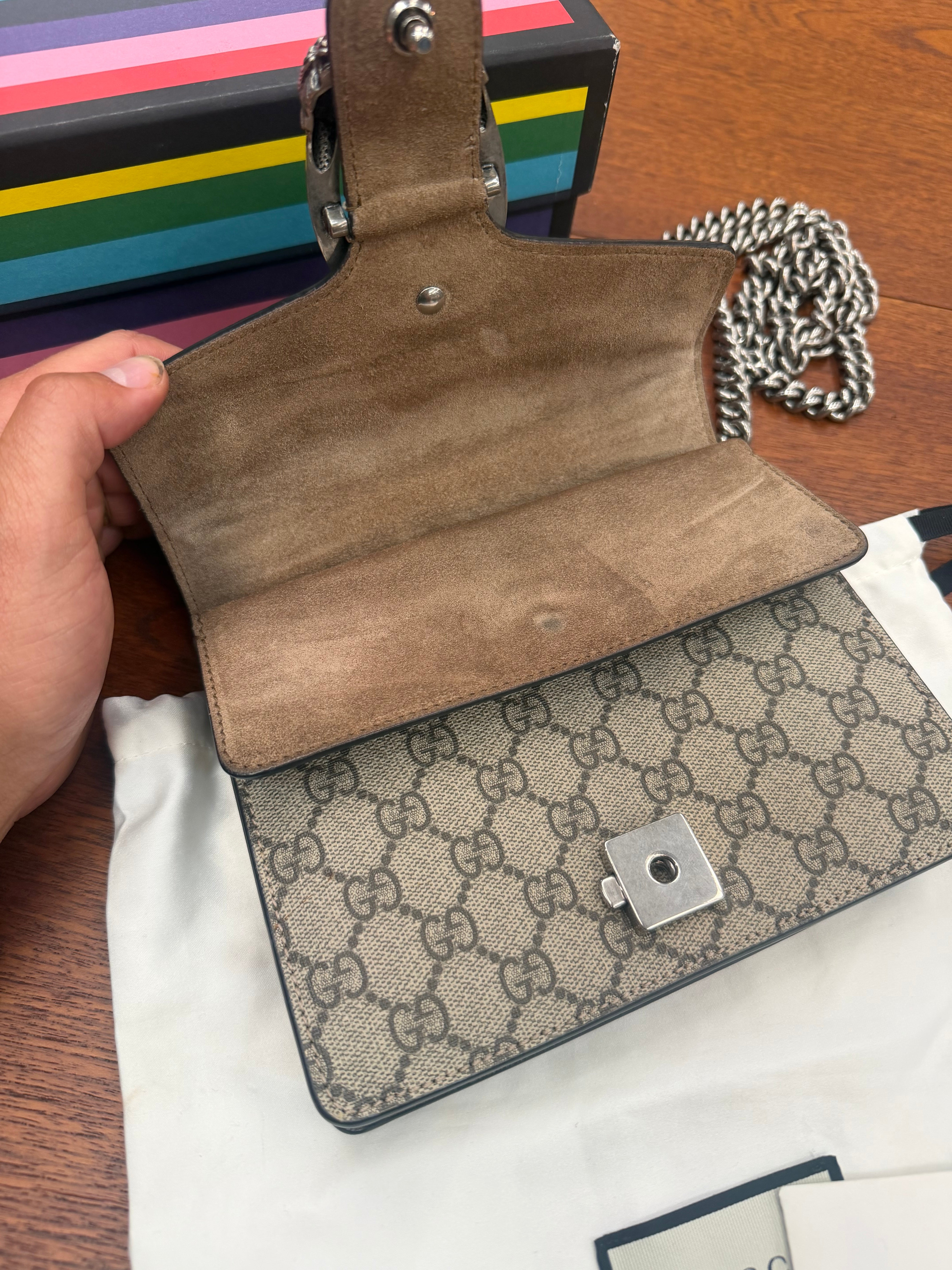 Gucci Dionysus GG Supreme Crossbody Bag – Complete Set