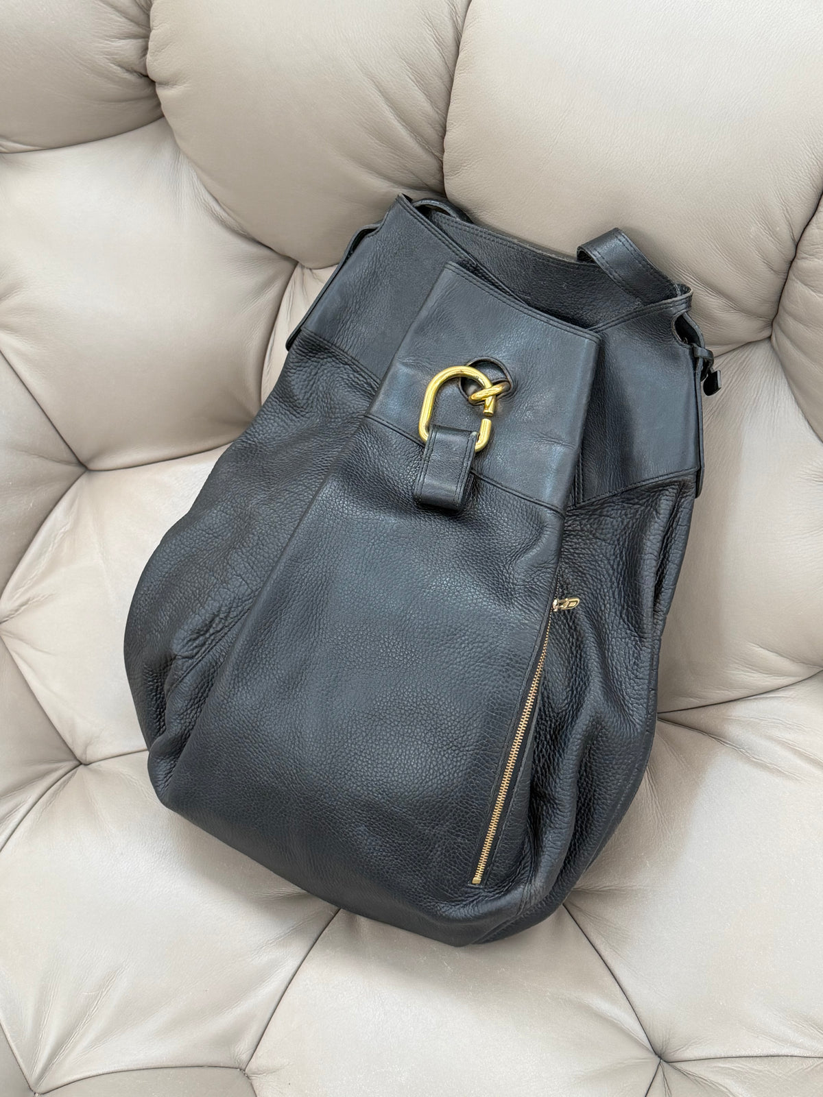Delvaux Faust Black Leather Bag – Vintage
