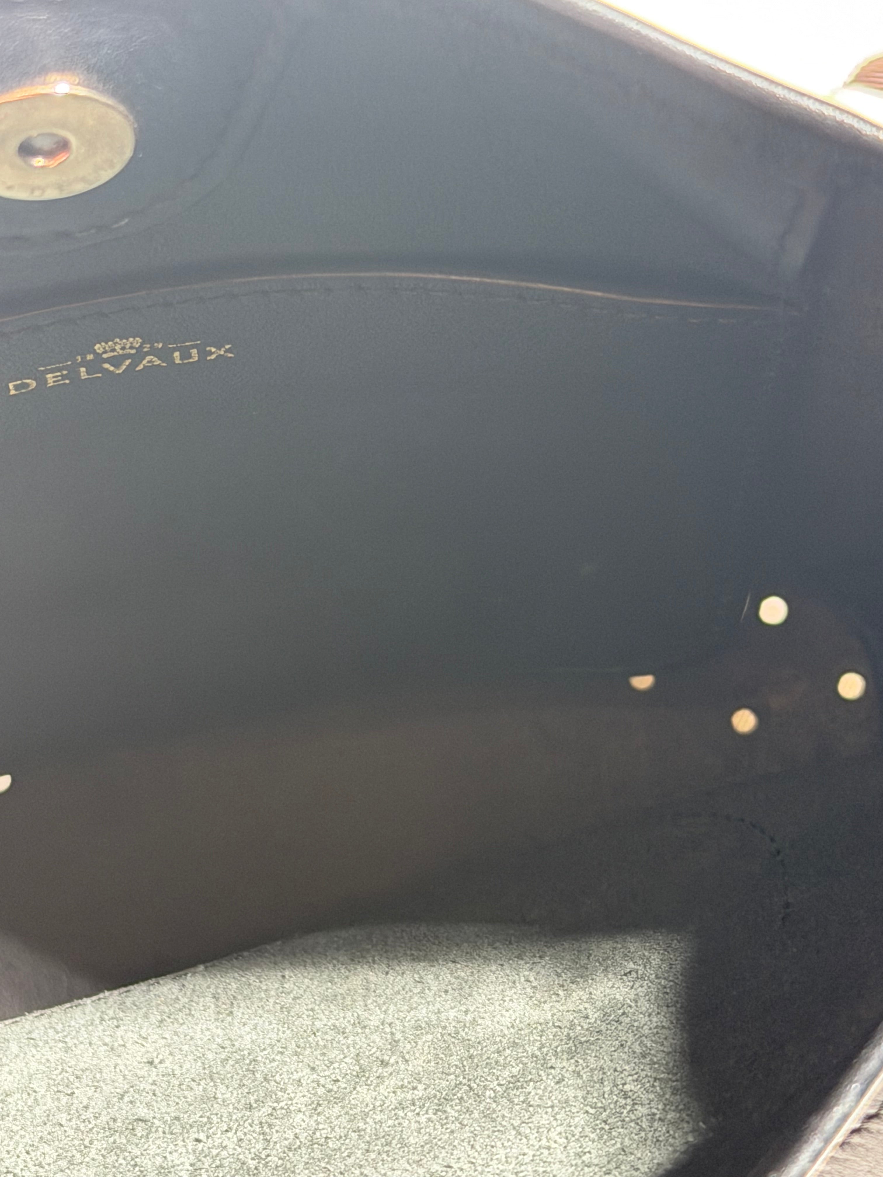 Delvaux Le Pin Mini Black Leather Bag with Dustbag and Mirror