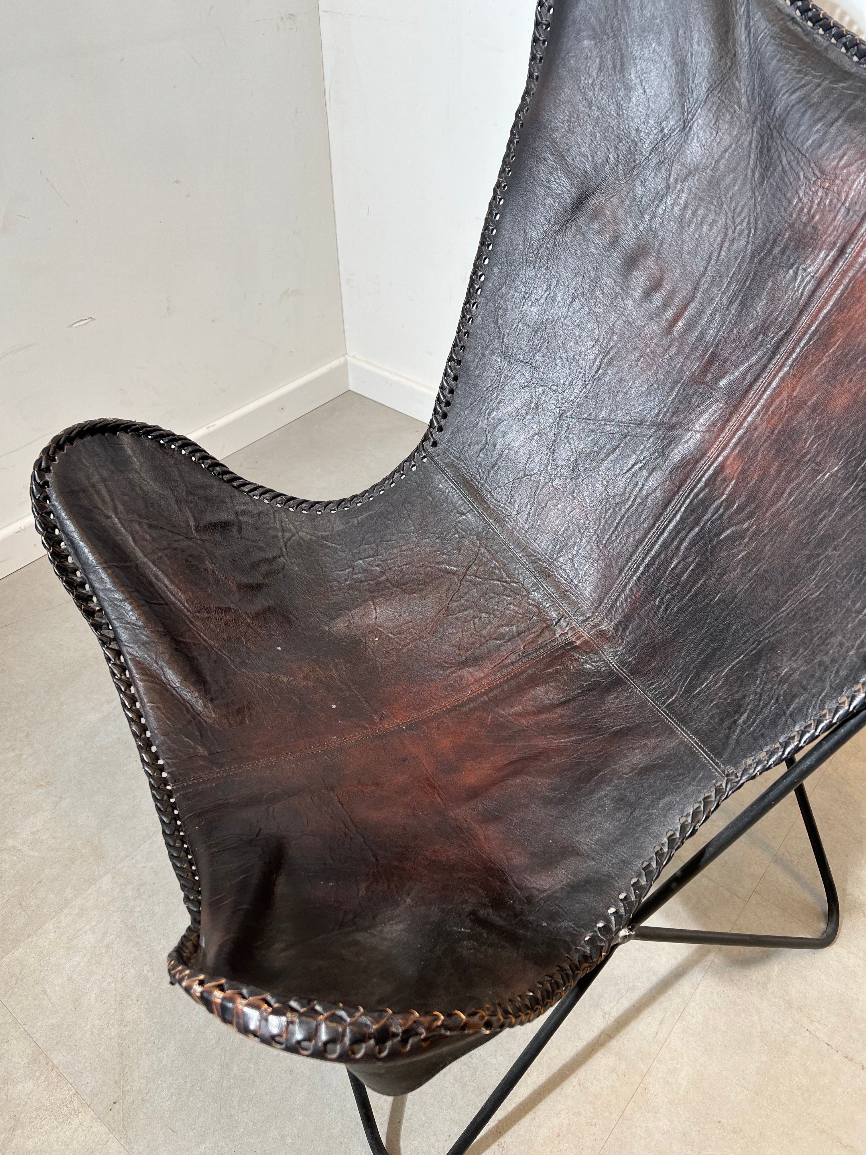 Butterfly Chair Black Leather