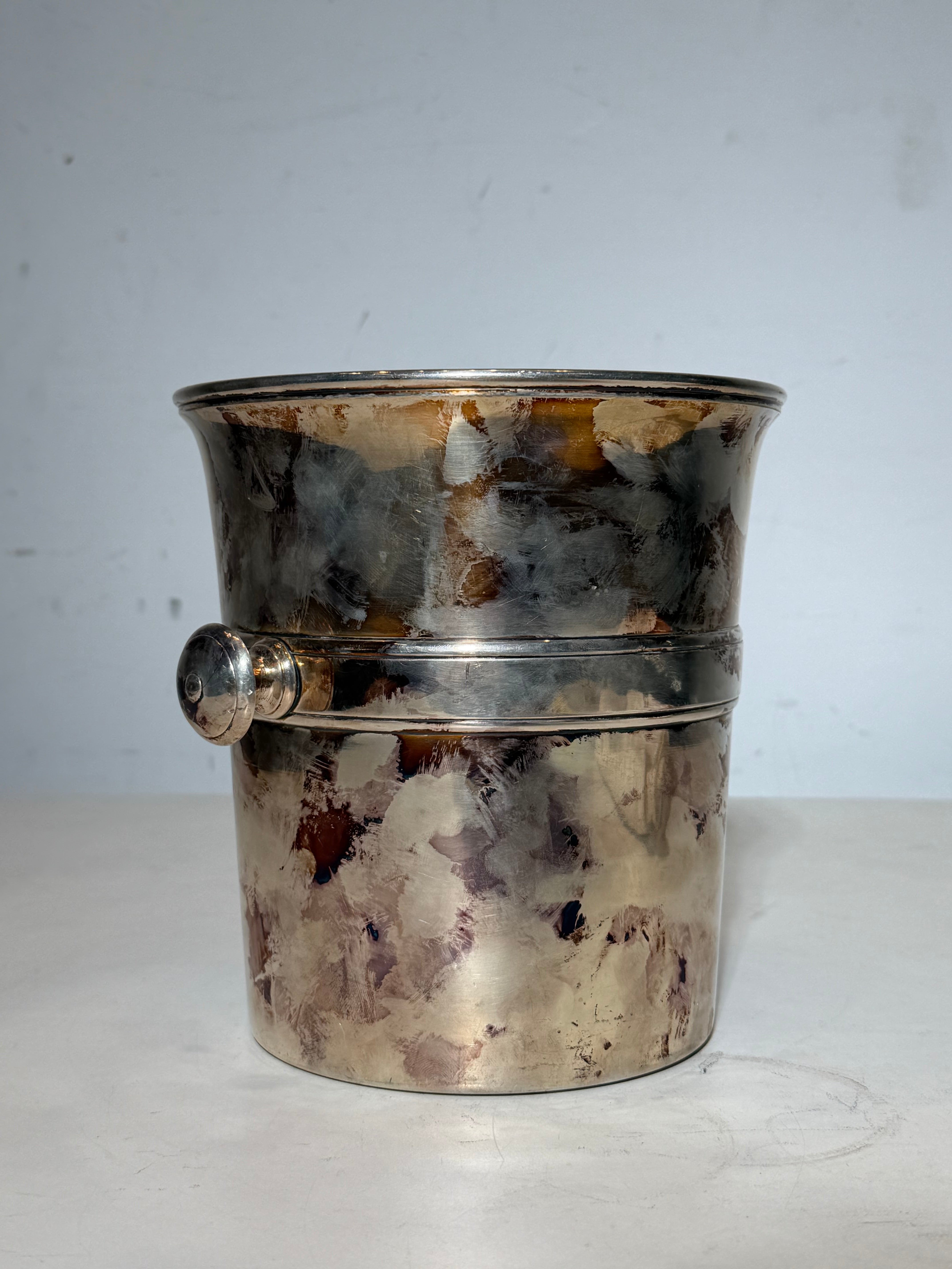 Christofle Silver Plated Ice Bucket – Vintage Barware – 21 x 21 cm