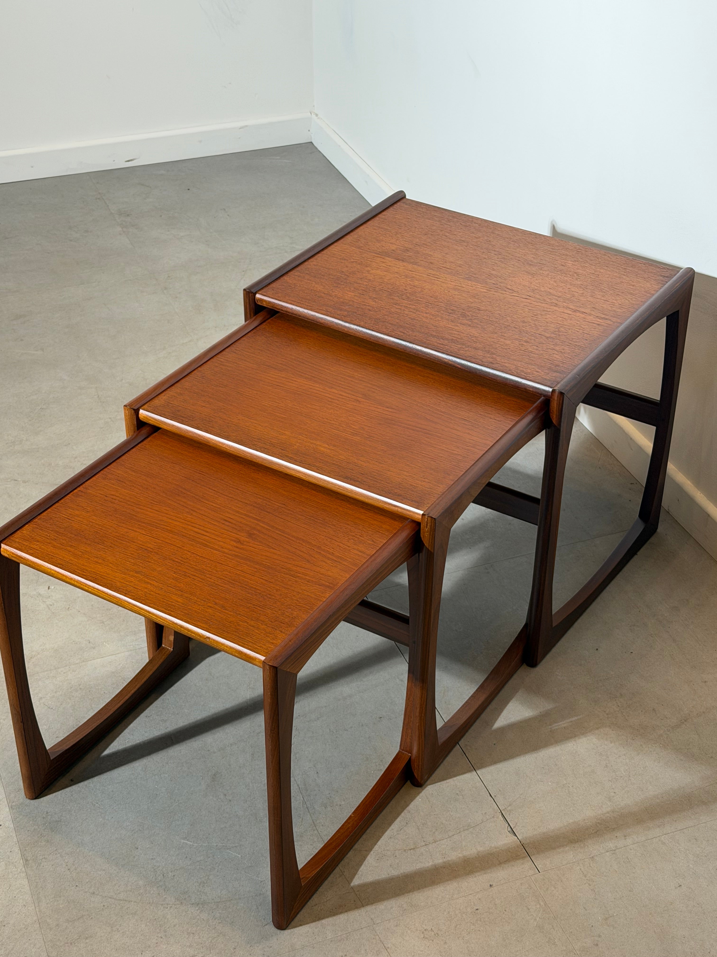 G-Plan Quadrille Nest of Tables in Teak – Set of Three