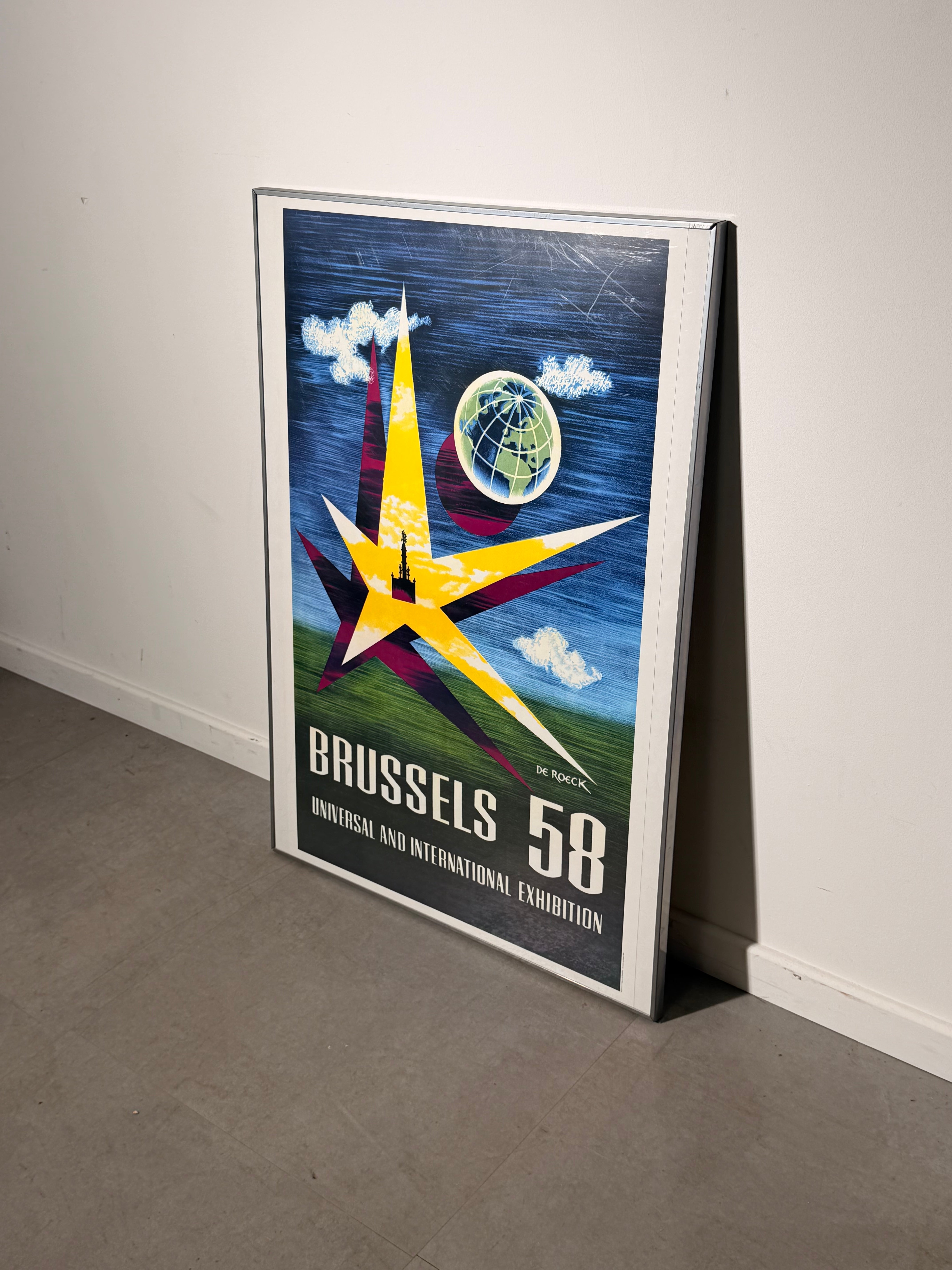 Original Expo 58 Brussels World’s Fair Poster by De Roeck – 1958