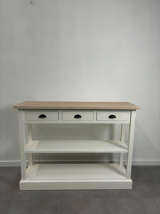 Console table with oak surface